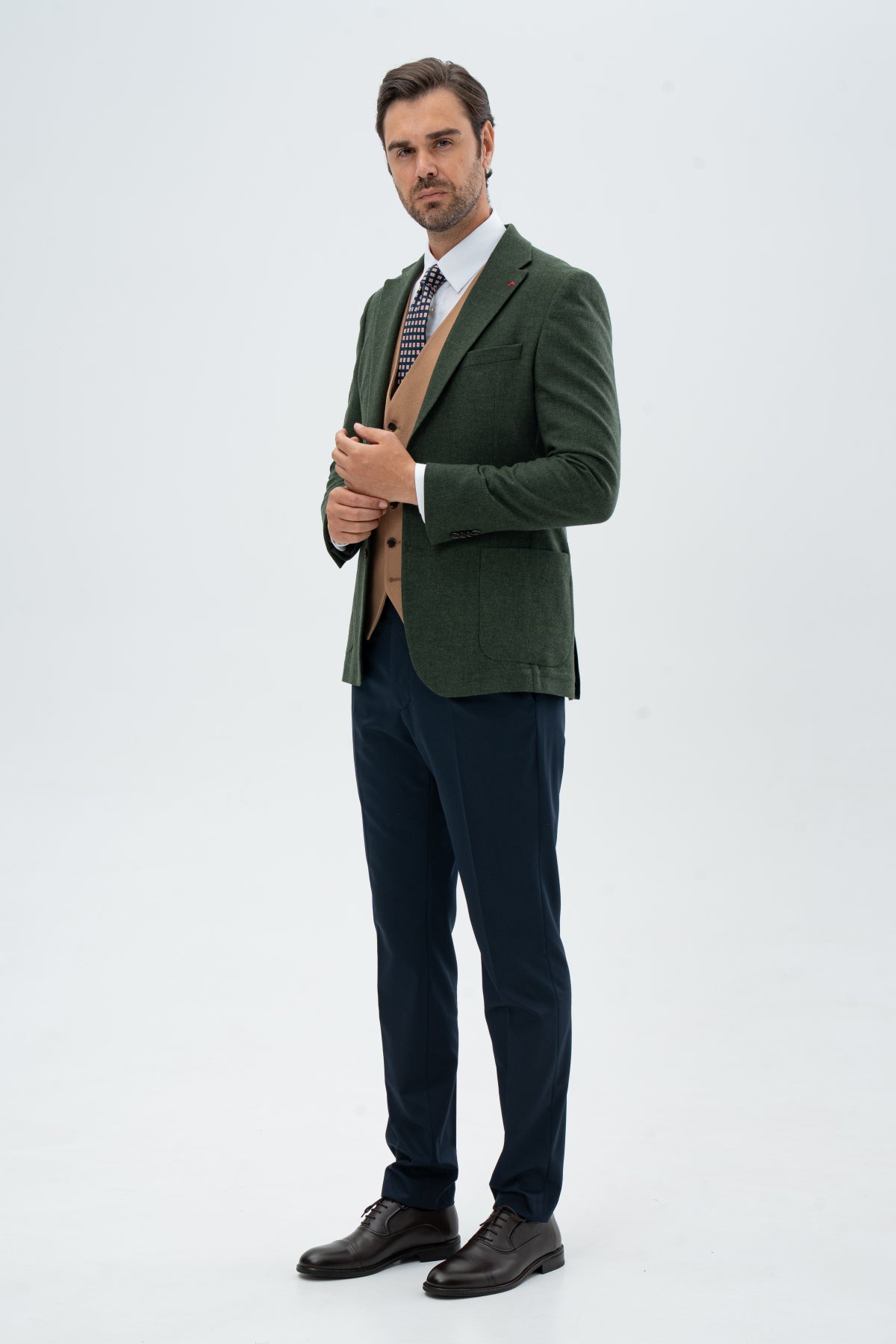 COSTUM CU VESTA SLIM FIT D'S DAMAT - Verde