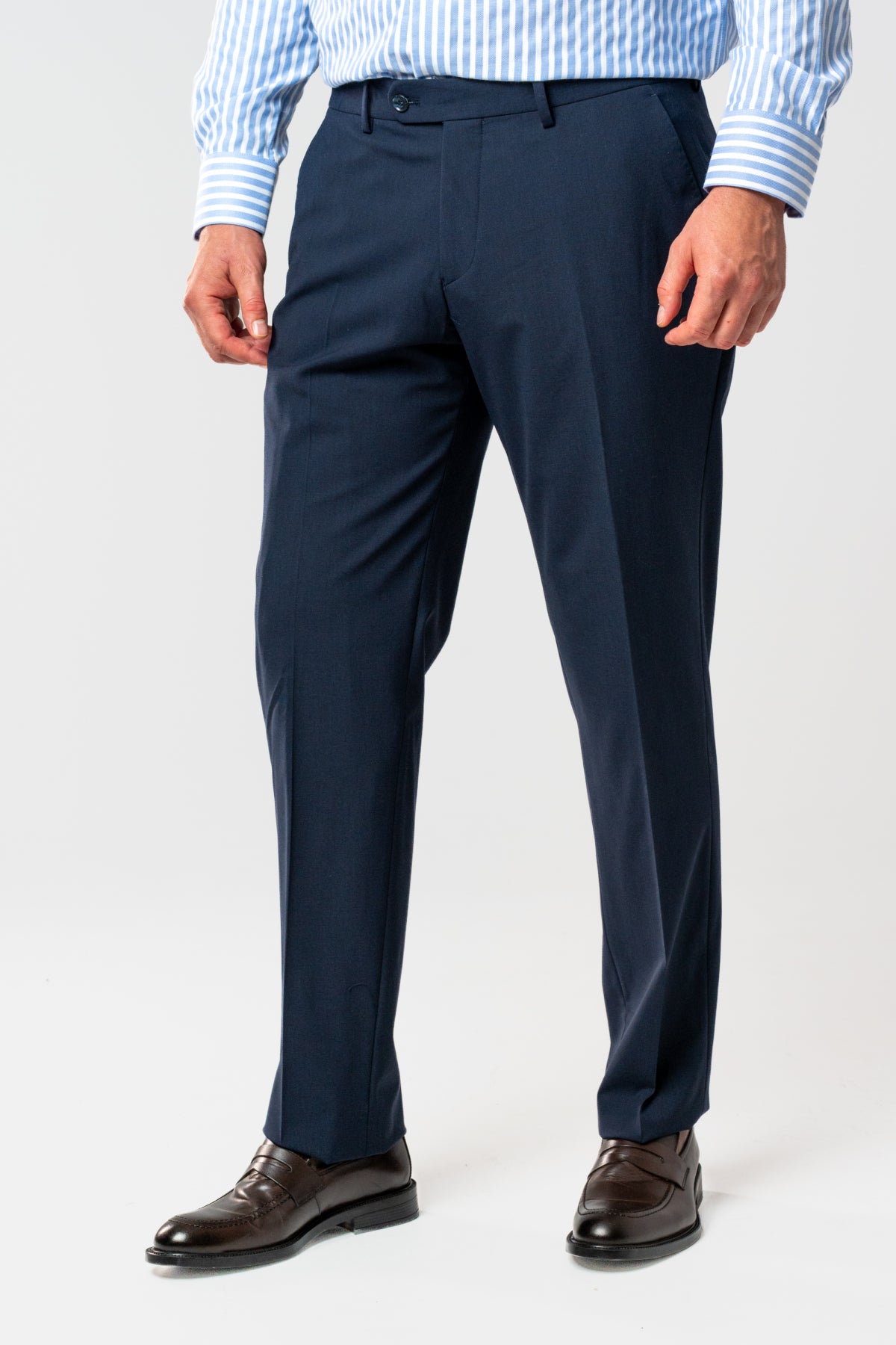 PANTALONI D'S DAMAT SLIM FIT - Bleumarin
