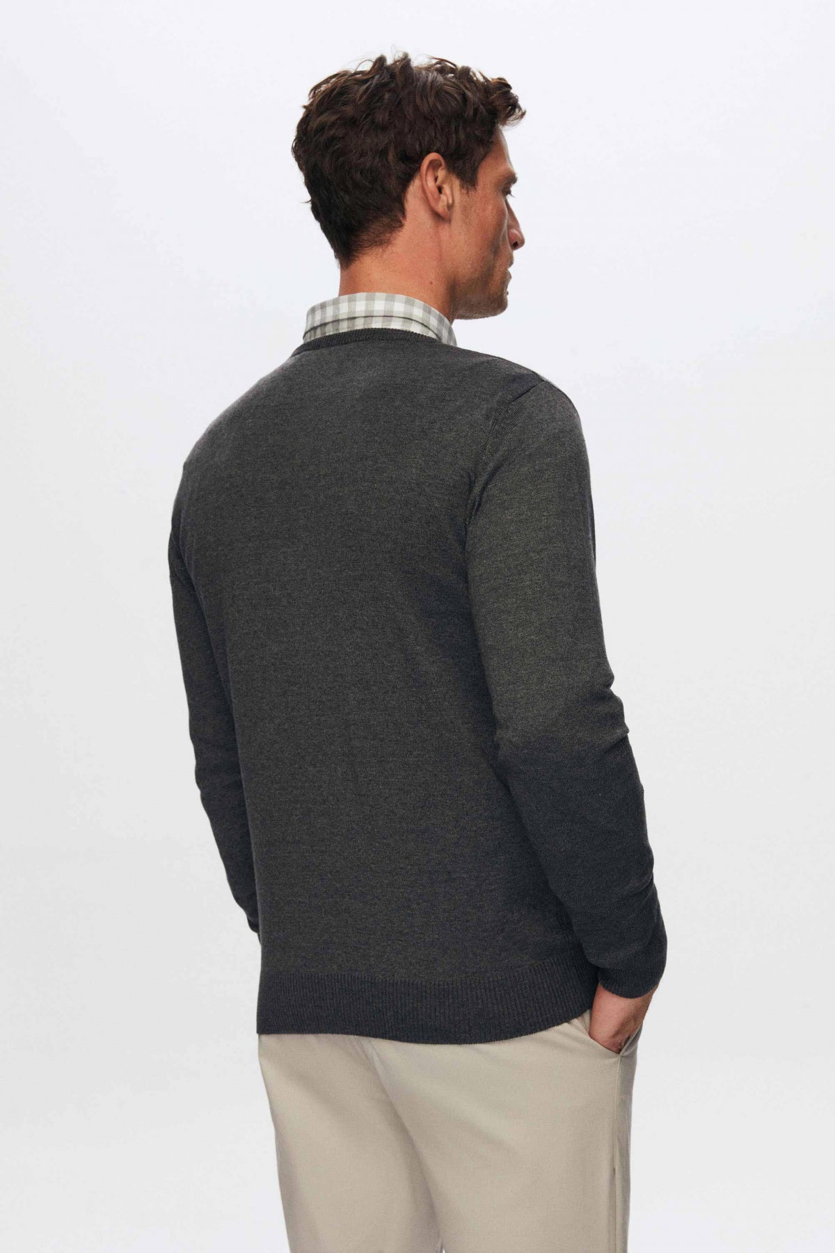 PULOVER REGULAR FIT D'S DAMAT - Antracit
