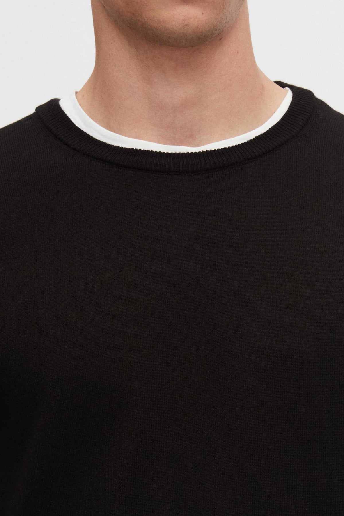 PULOVER REGULAR FIT D'S DAMAT - Negru