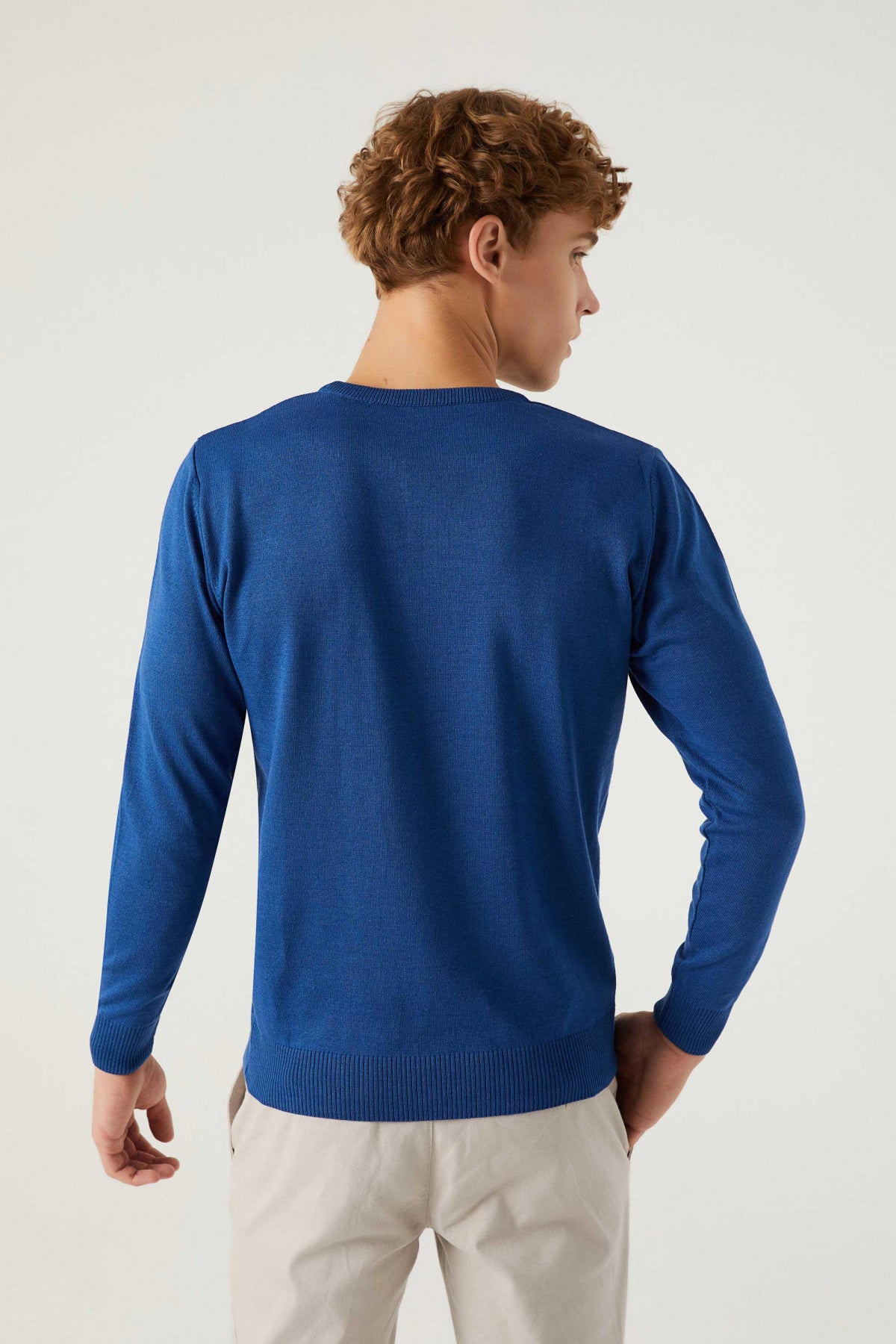 PULOVER REGULAR FIT D'S DAMAT - Bleu