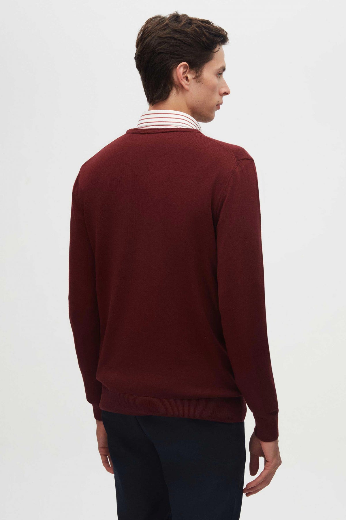 PULOVER REGULAR FIT D'S DAMAT - Bordo