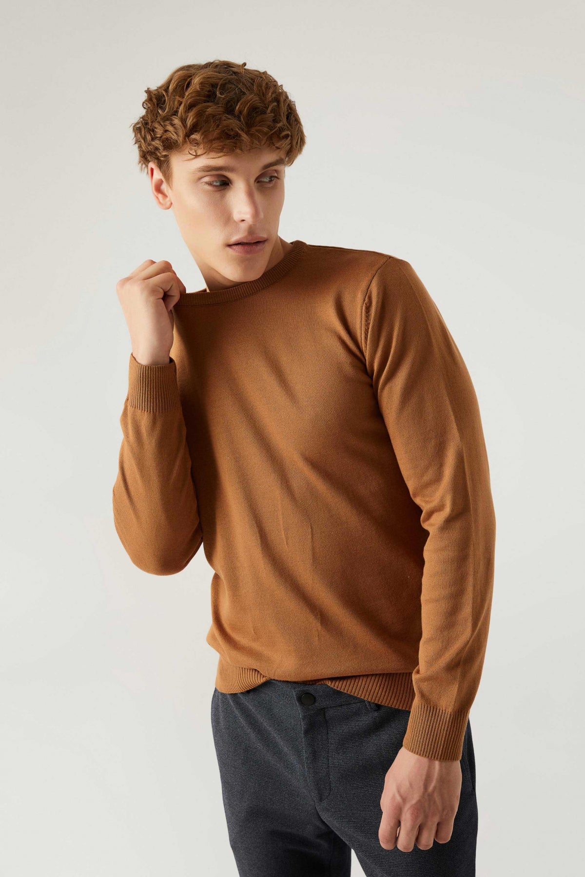 PULOVER REGULAR FIT D'S DAMAT - Camel