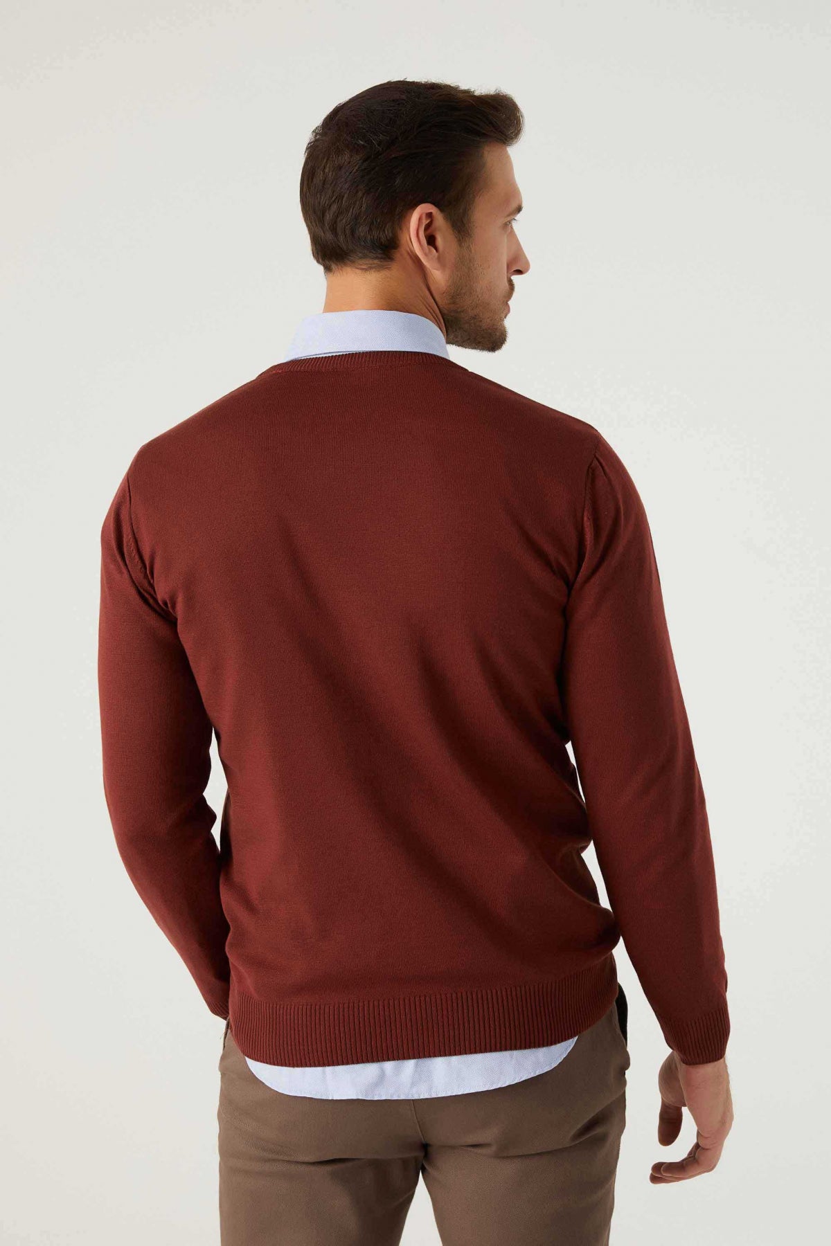 PULOVER REGULAR FIT D'S DAMAT - Cărămiziu
