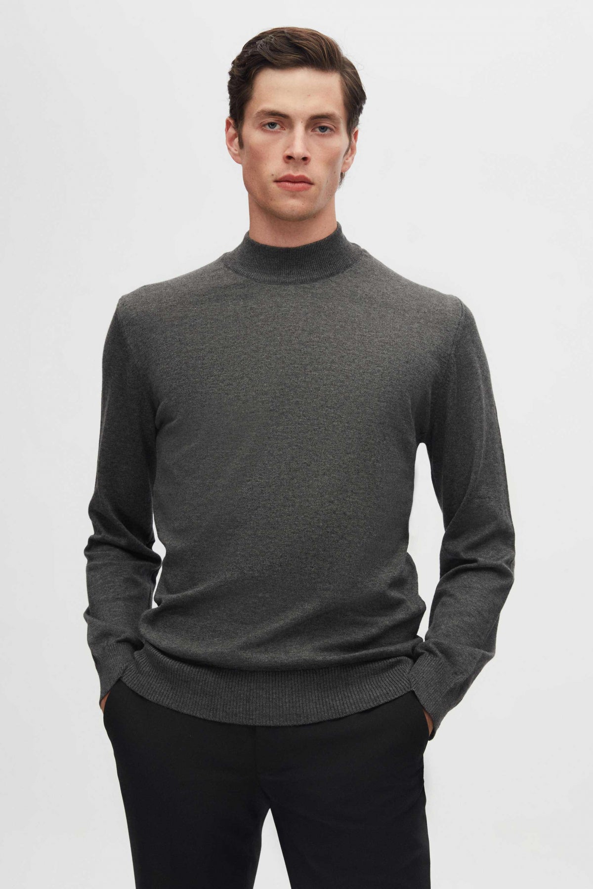 PULOVER REGULAR FIT D'S DAMAT - Antracit