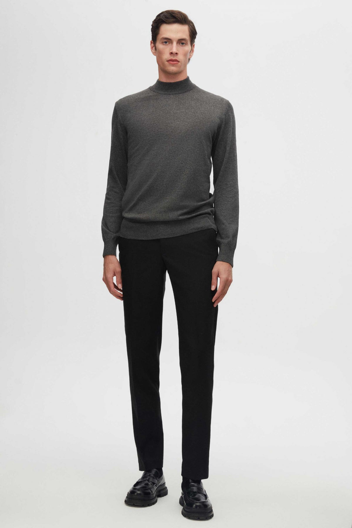 PULOVER REGULAR FIT D'S DAMAT - Antracit