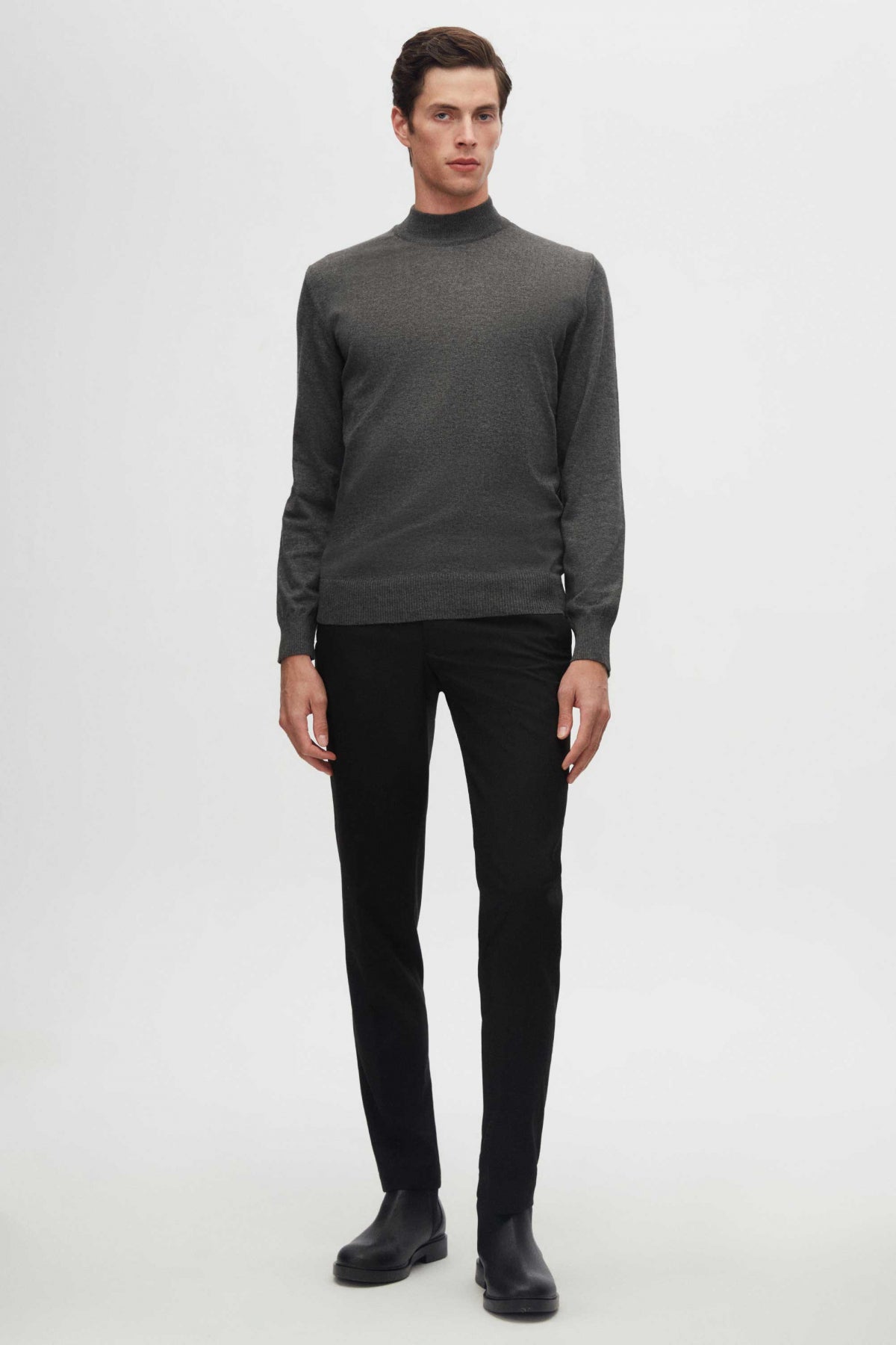PULOVER REGULAR FIT D'S DAMAT - Antracit