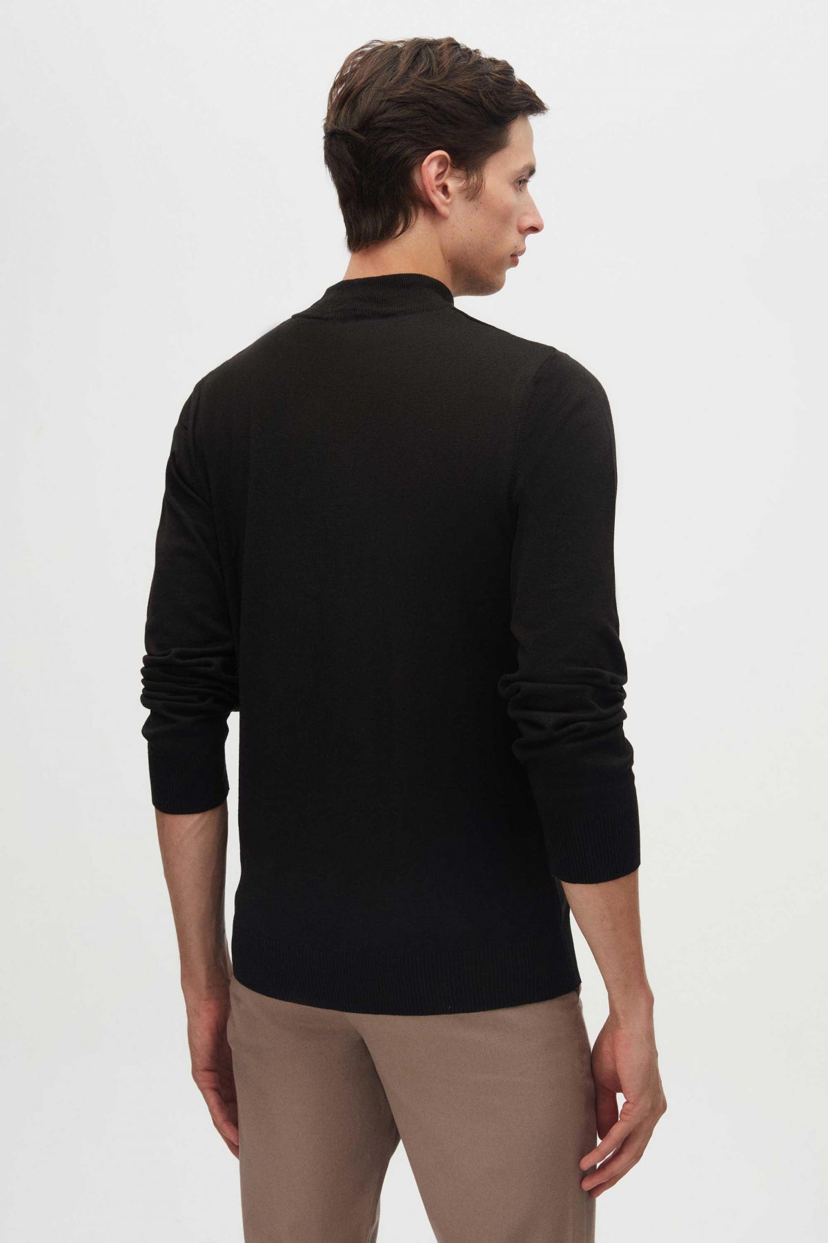 PULOVER REGULAR FIT D'S DAMAT - Negru