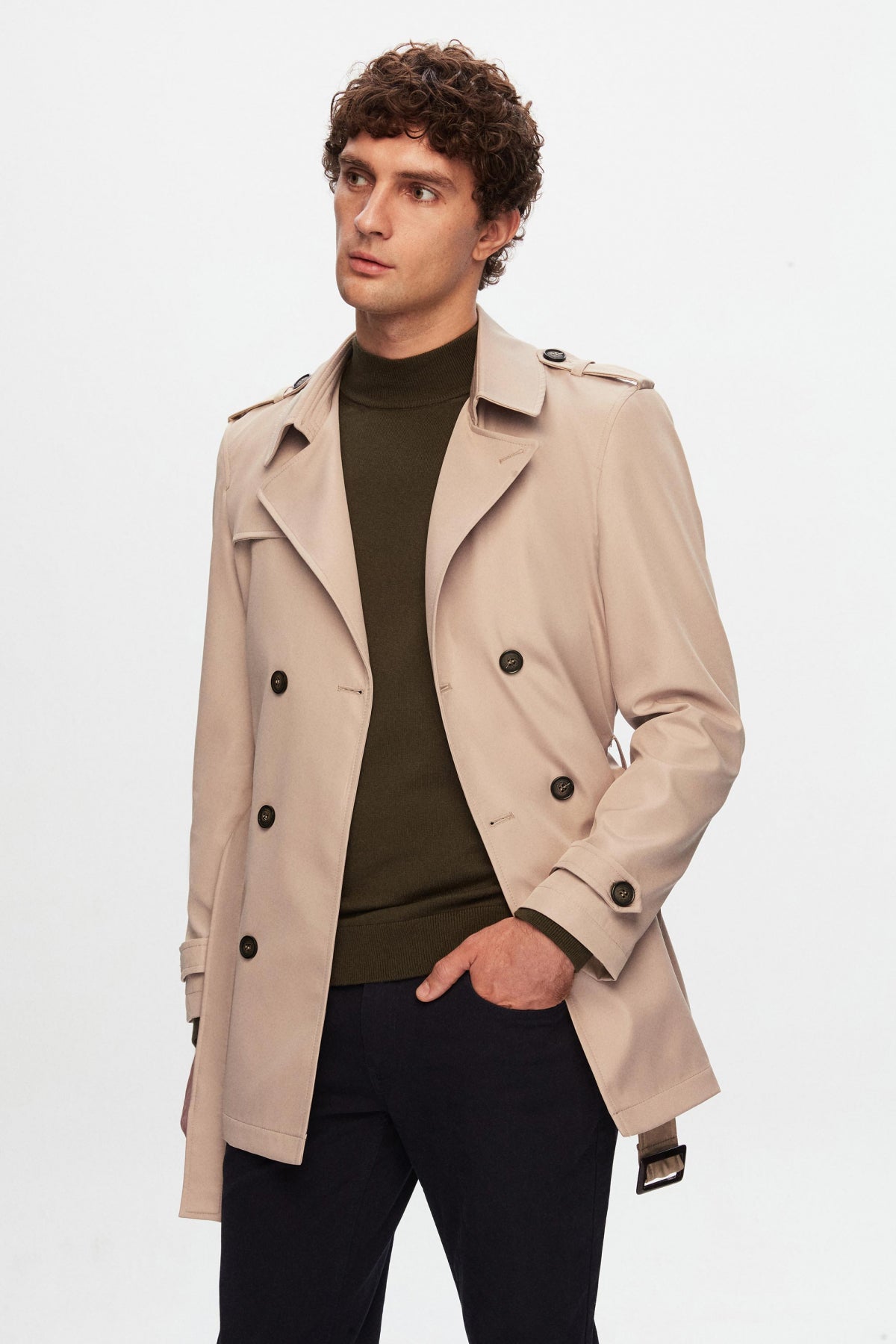 TRENCI REGULAR FIT D'S DAMAT - Bej