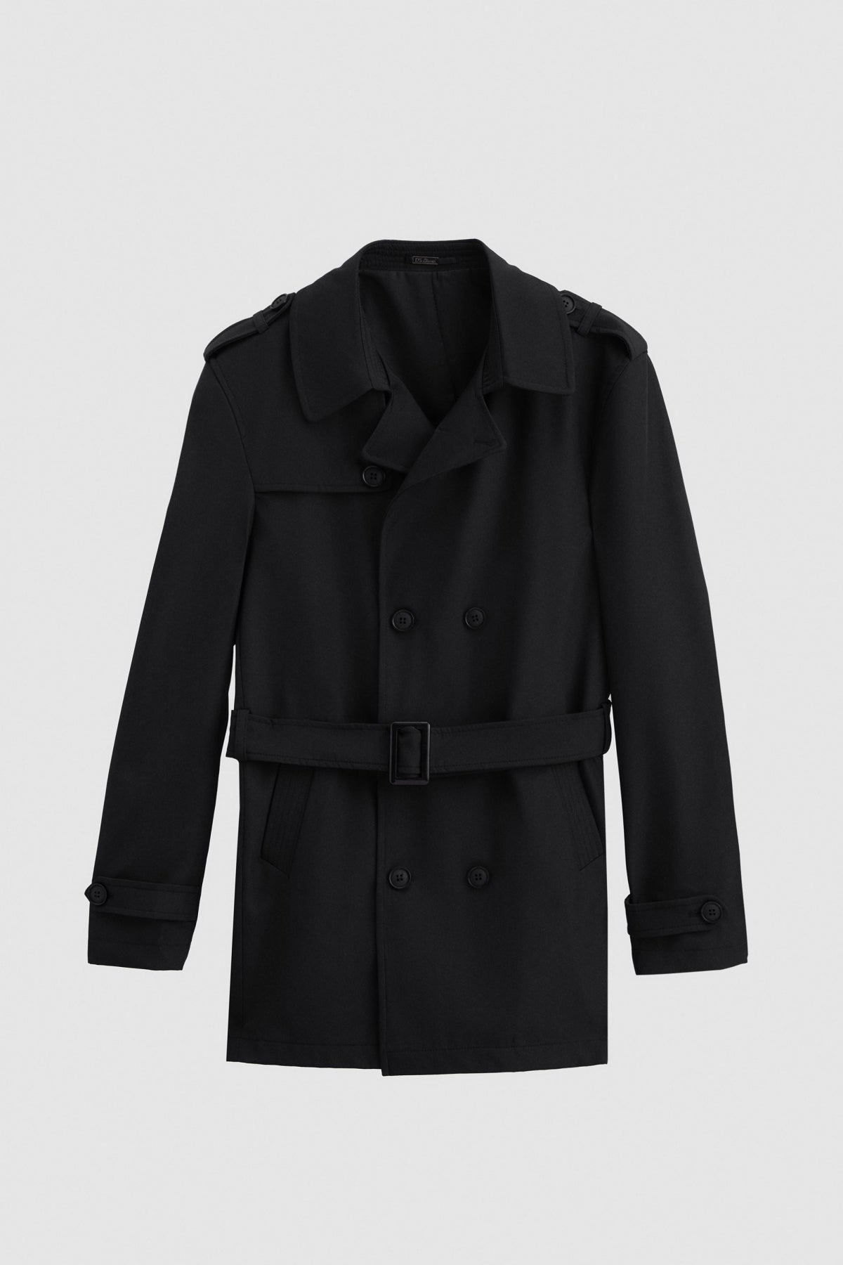 TRENCI REGULAR FIT D'S DAMAT - Negru