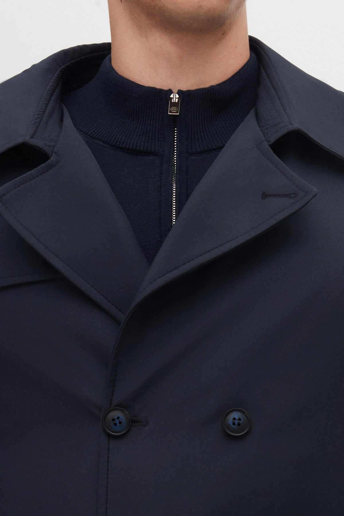 TRENCI REGULAR FIT D'S DAMAT - Bleumarin