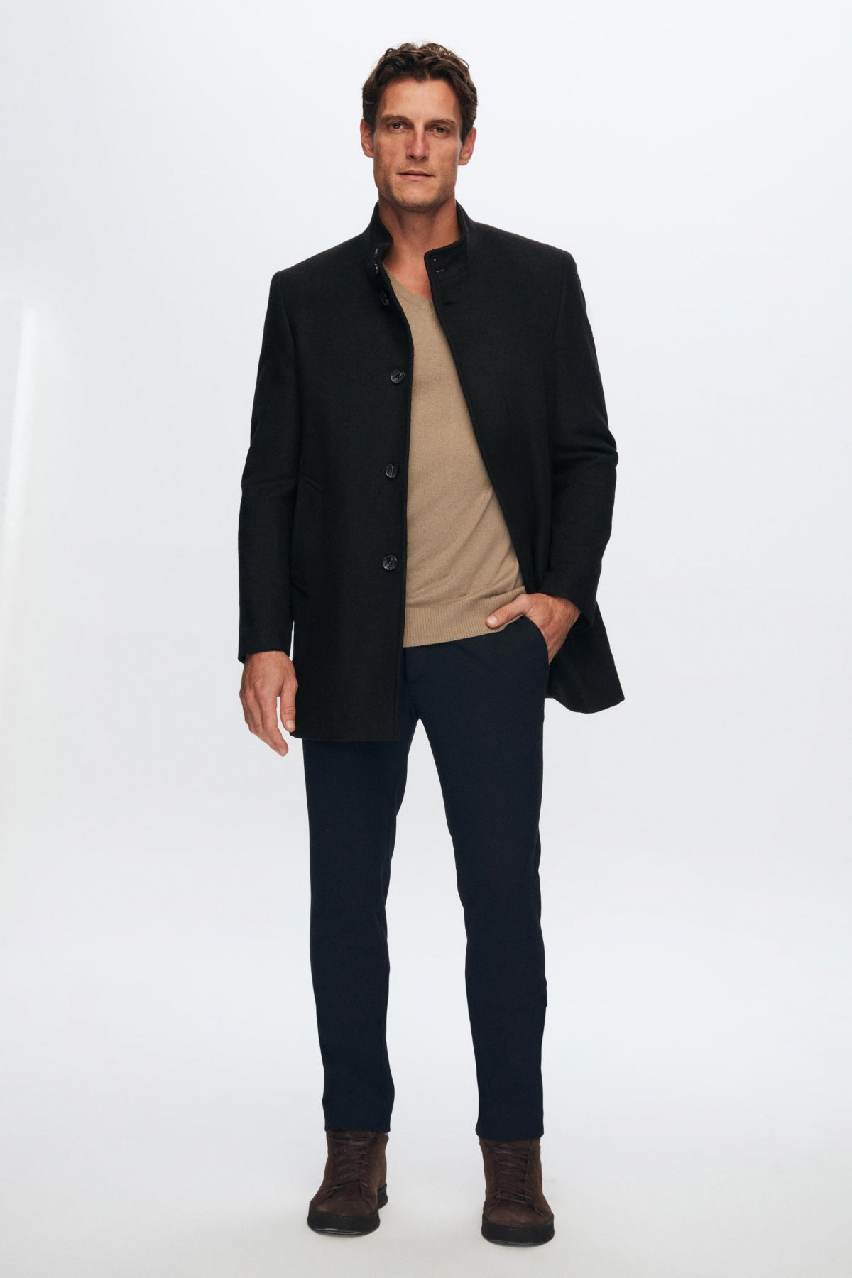 PALTON LANA REGULAR FIT D'S DAMAT - Negru