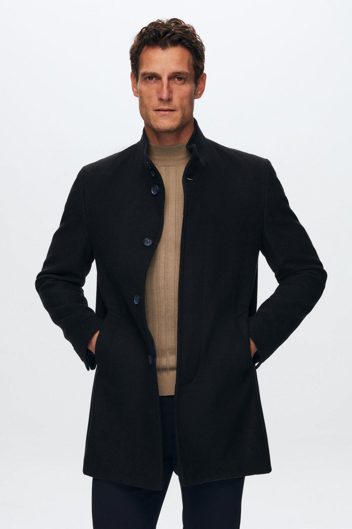 PALTON LANA REGULAR FIT D'S DAMAT - Bleumarin