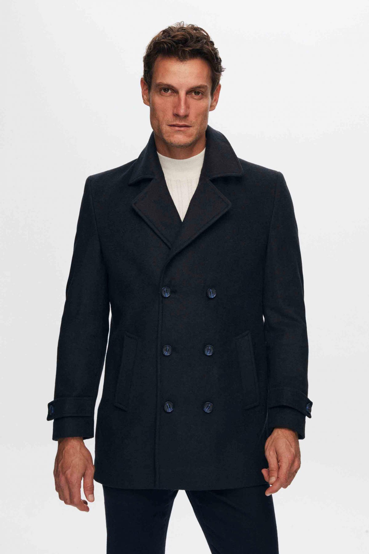 PALTON LANA REGULAR FIT D'S DAMAT - Bleumarin