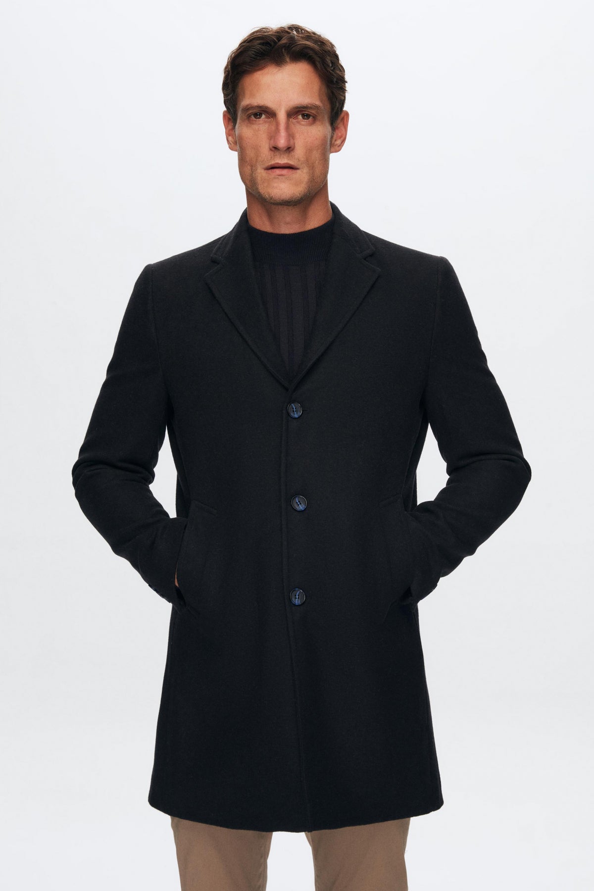 PALTON LANA REGULAR FIT D'S DAMAT - Bleumarin