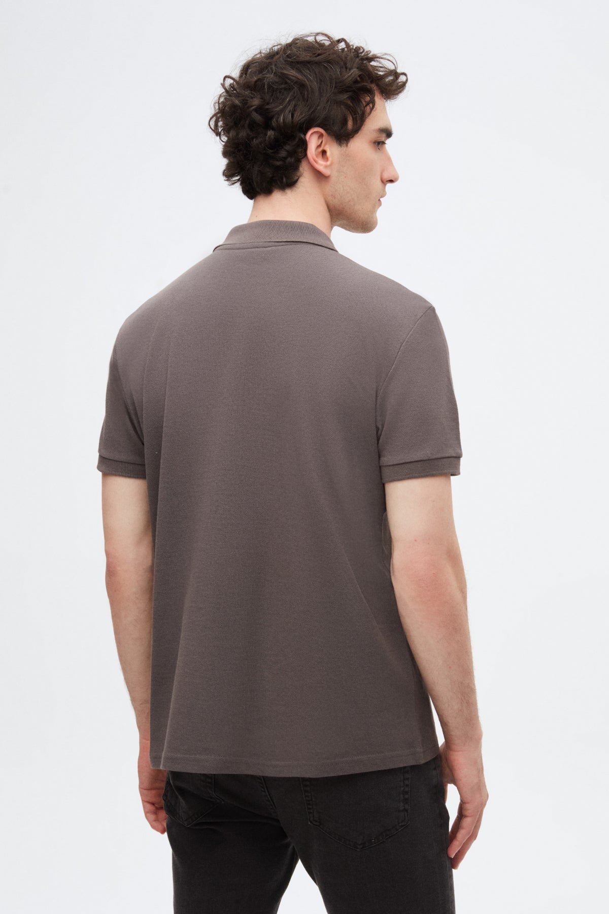 TRICOU REGULAR FIT D'S DAMAT - Antracit