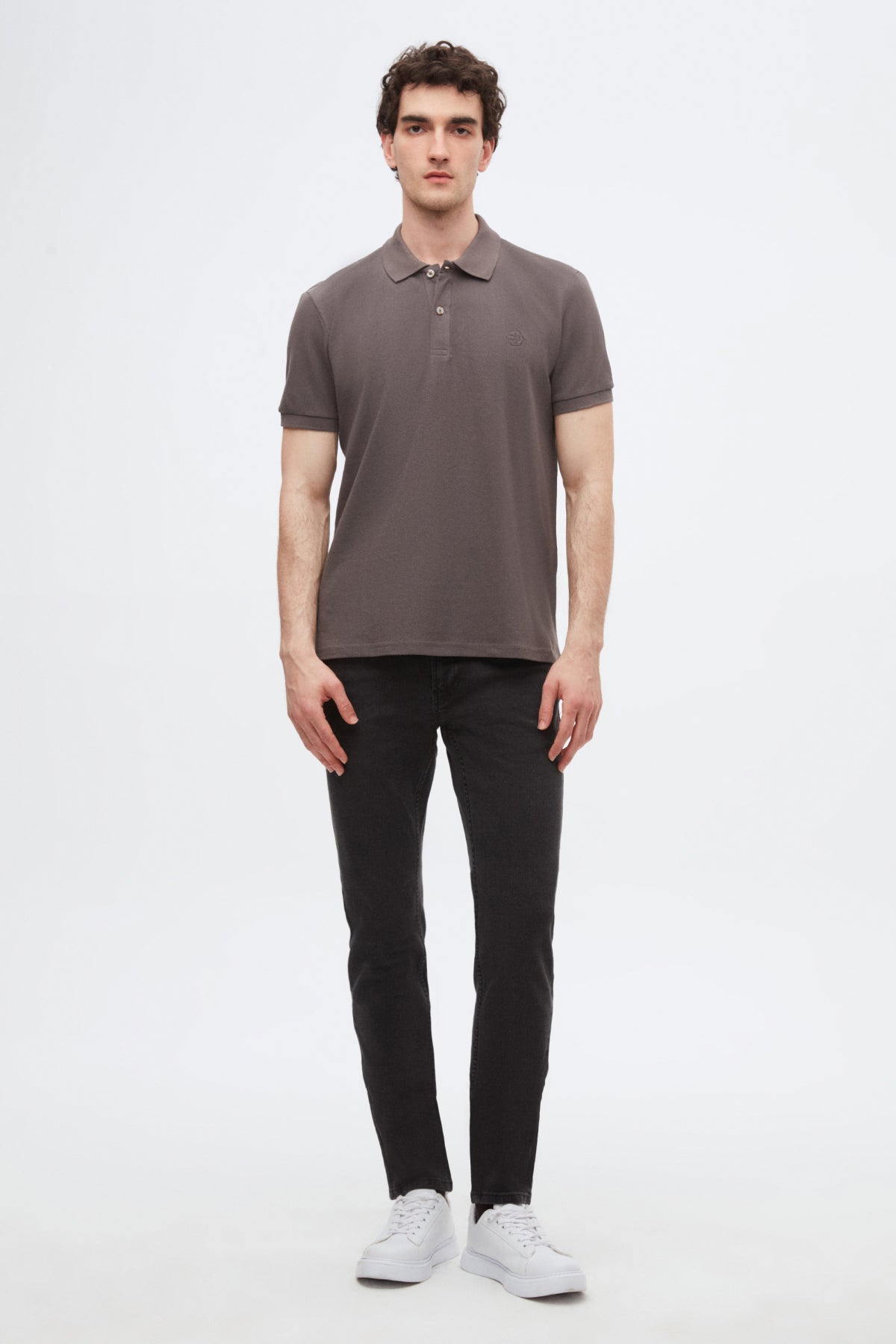 TRICOU REGULAR FIT D'S DAMAT - Antracit
