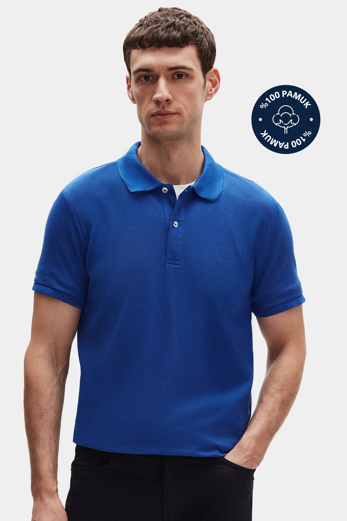 TRICOU REGULAR FIT D'S DAMAT - Albastru