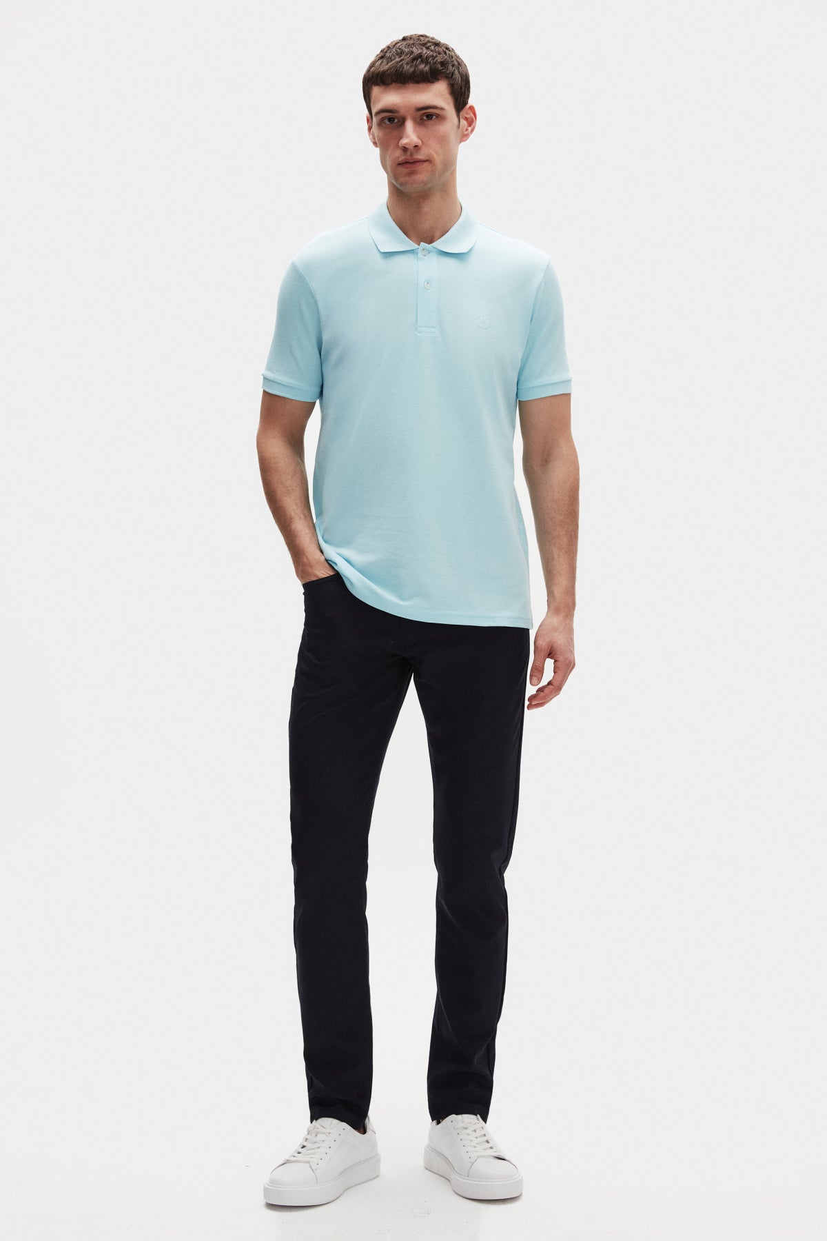 TRICOU REGULAR FIT D'S DAMAT - Turcoaz Deschis