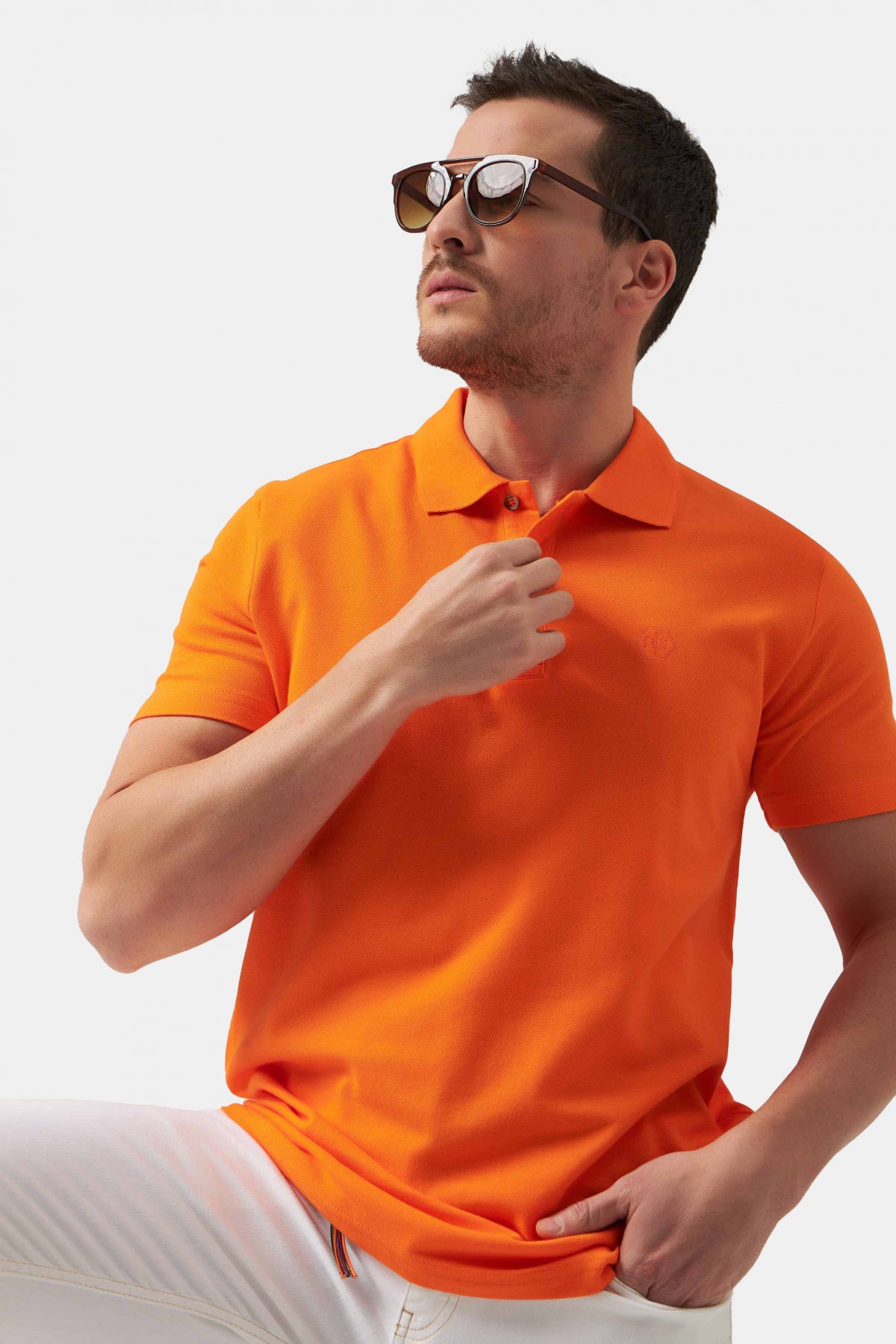 TRICOU REGULAR FIT D'S DAMAT - Portocaliu