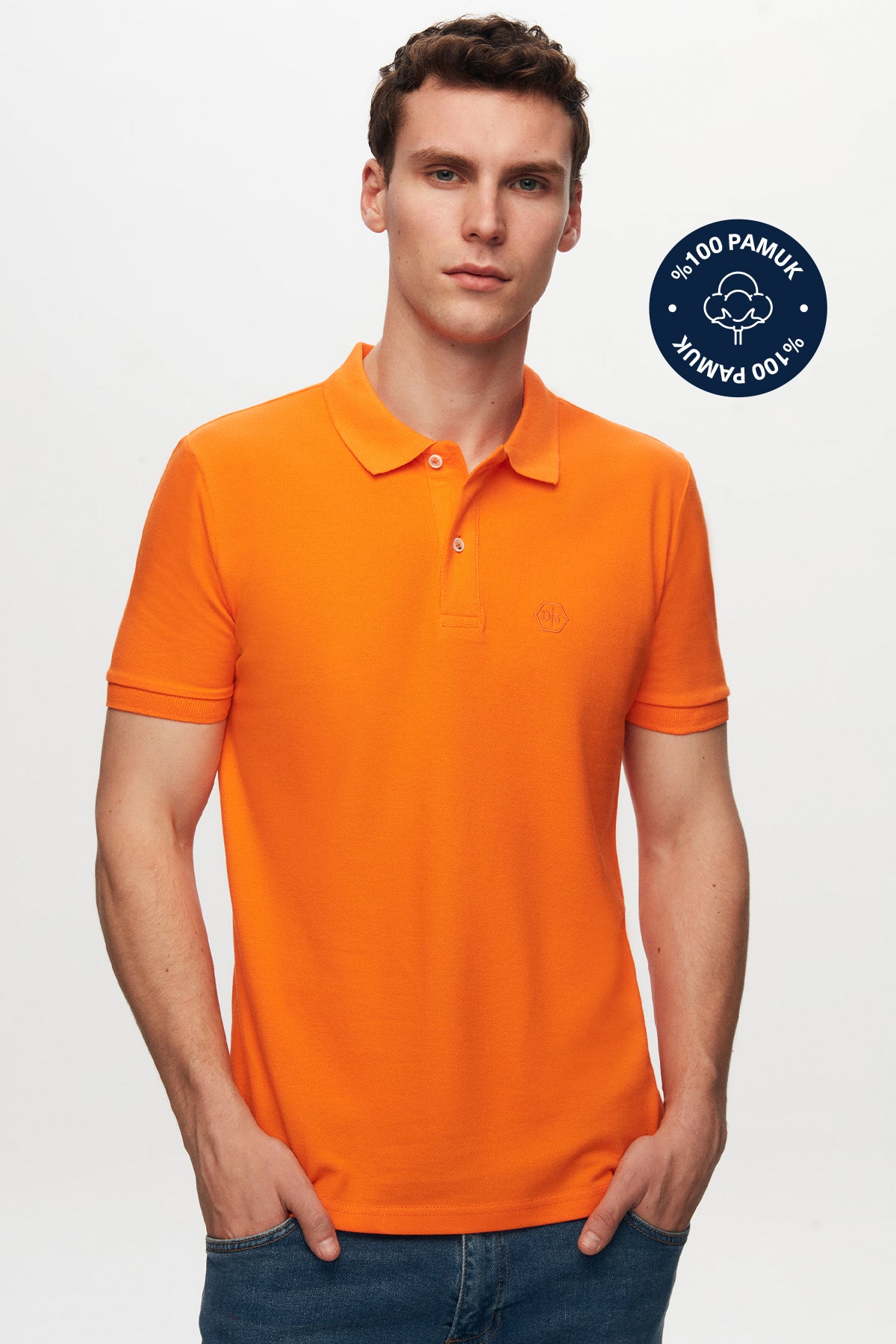 TRICOU REGULAR FIT D'S DAMAT - Portocaliu