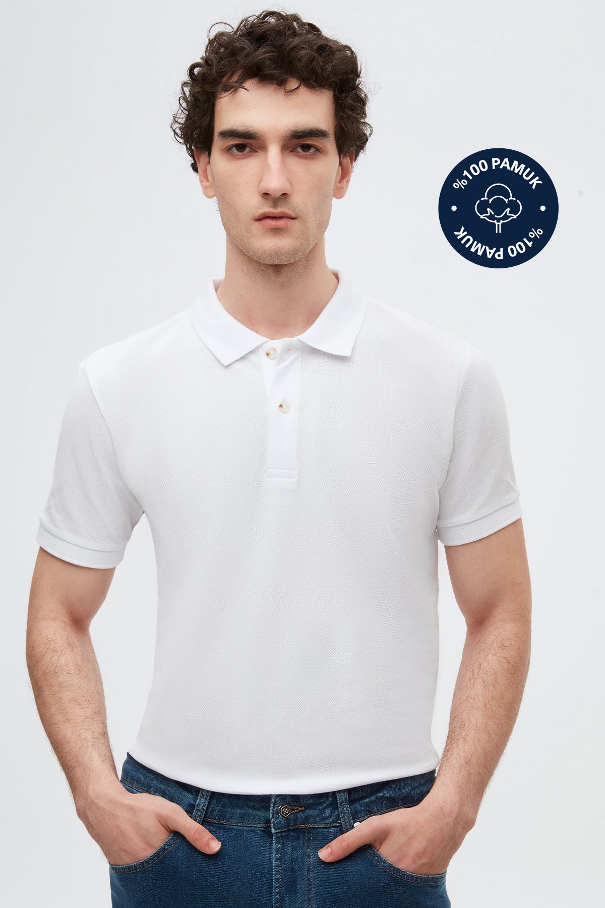 TRICOU REGULAR FIT D'S DAMAT - Alb