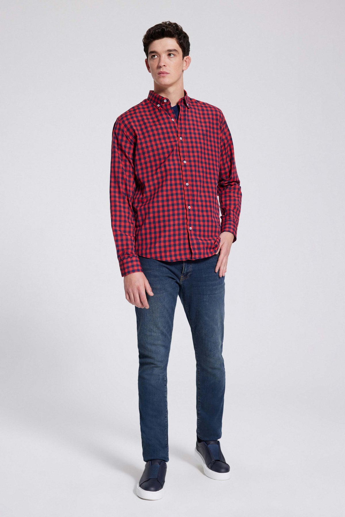 CAMASA SLIM FIT D'S DAMAT - Roșu