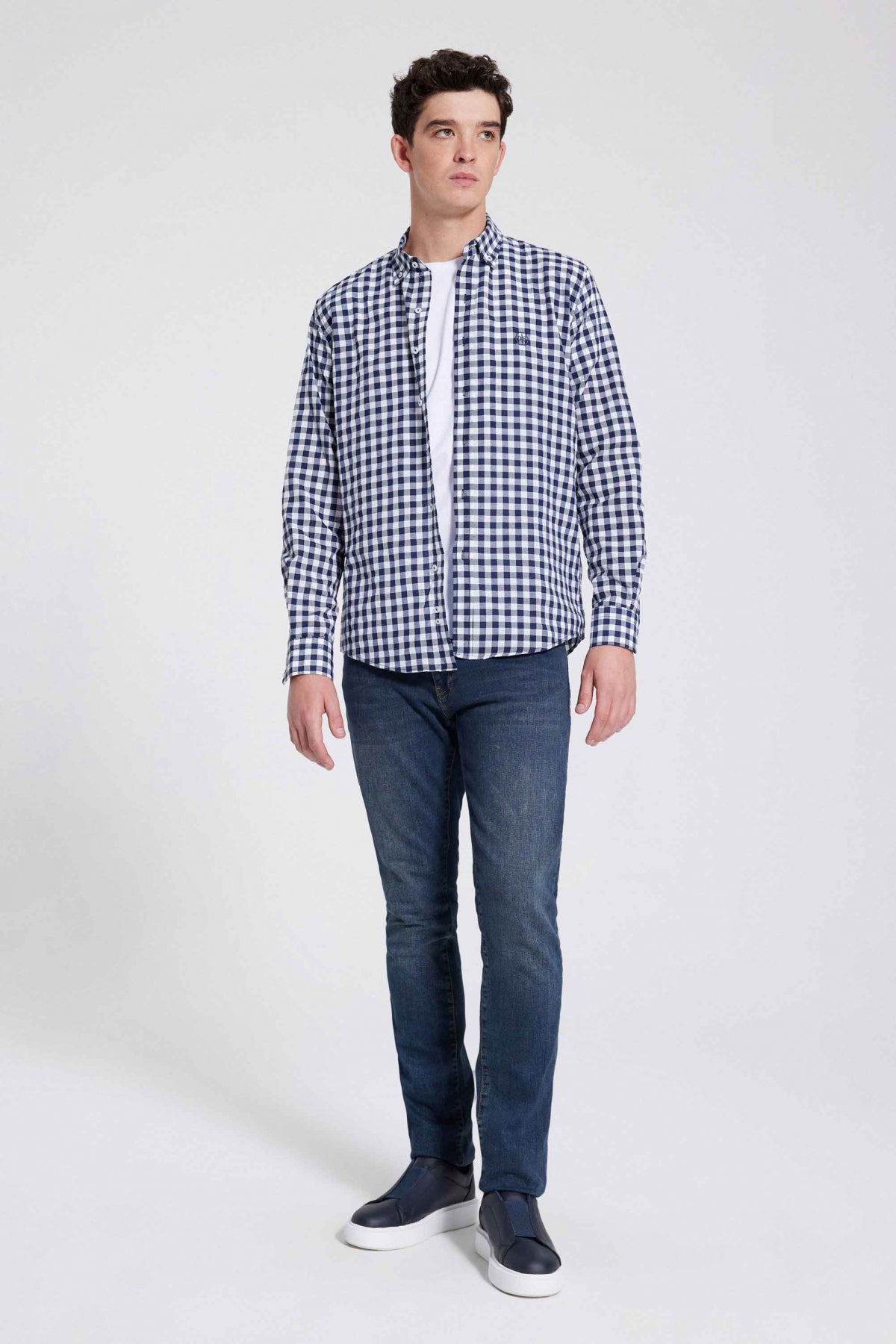 CAMASA SLIM FIT D'S DAMAT - Bleumarin