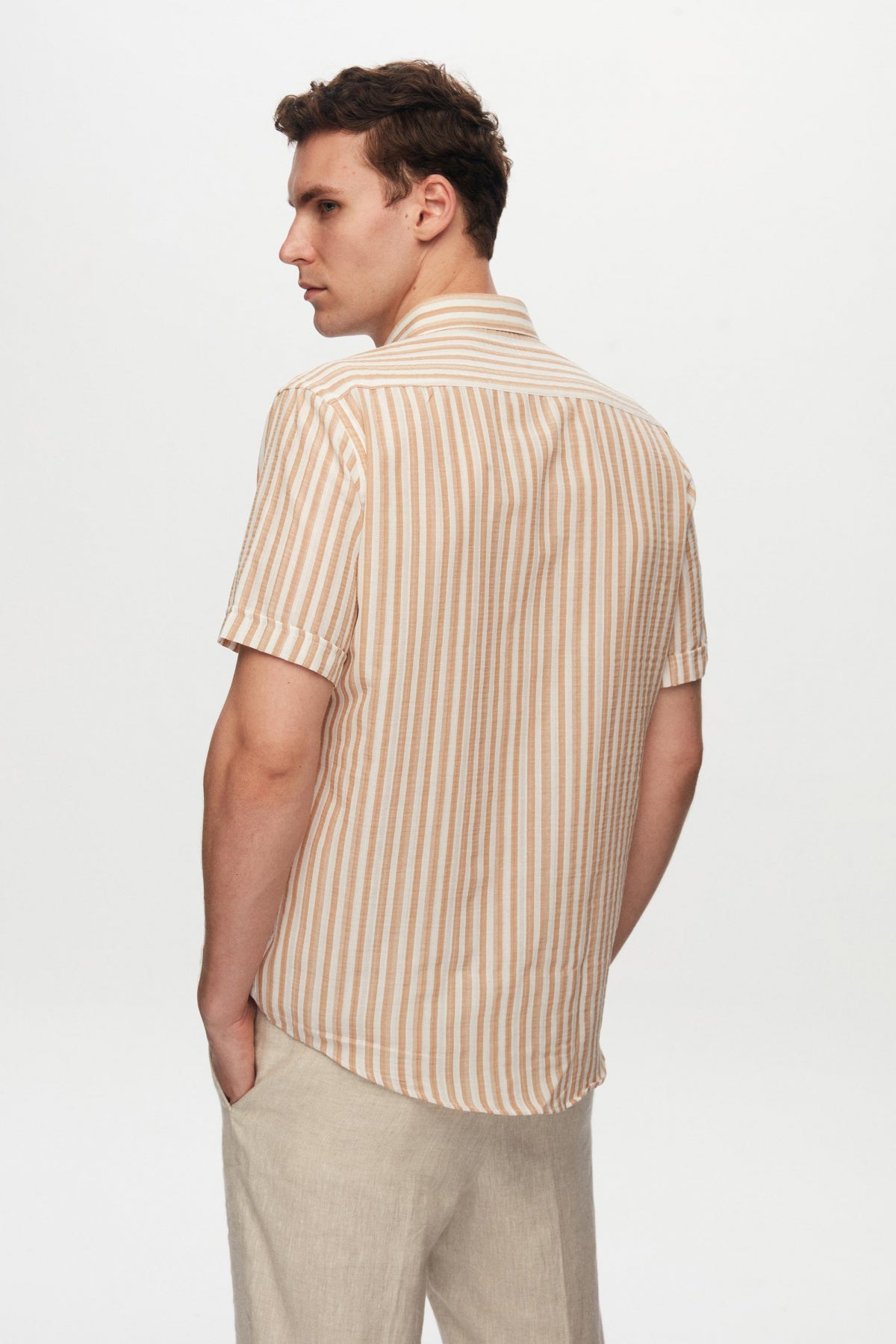 CAMASA D'S DAMAT SLIM FIT - Bej
