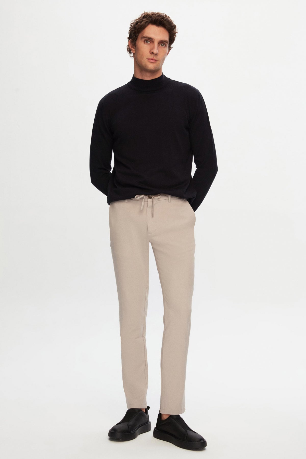 PANTALONI JOGGER SLIM FIT D'S DAMAT - Bej