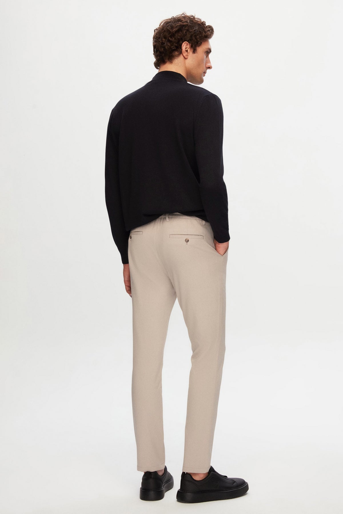 PANTALONI JOGGER SLIM FIT D'S DAMAT - Bej