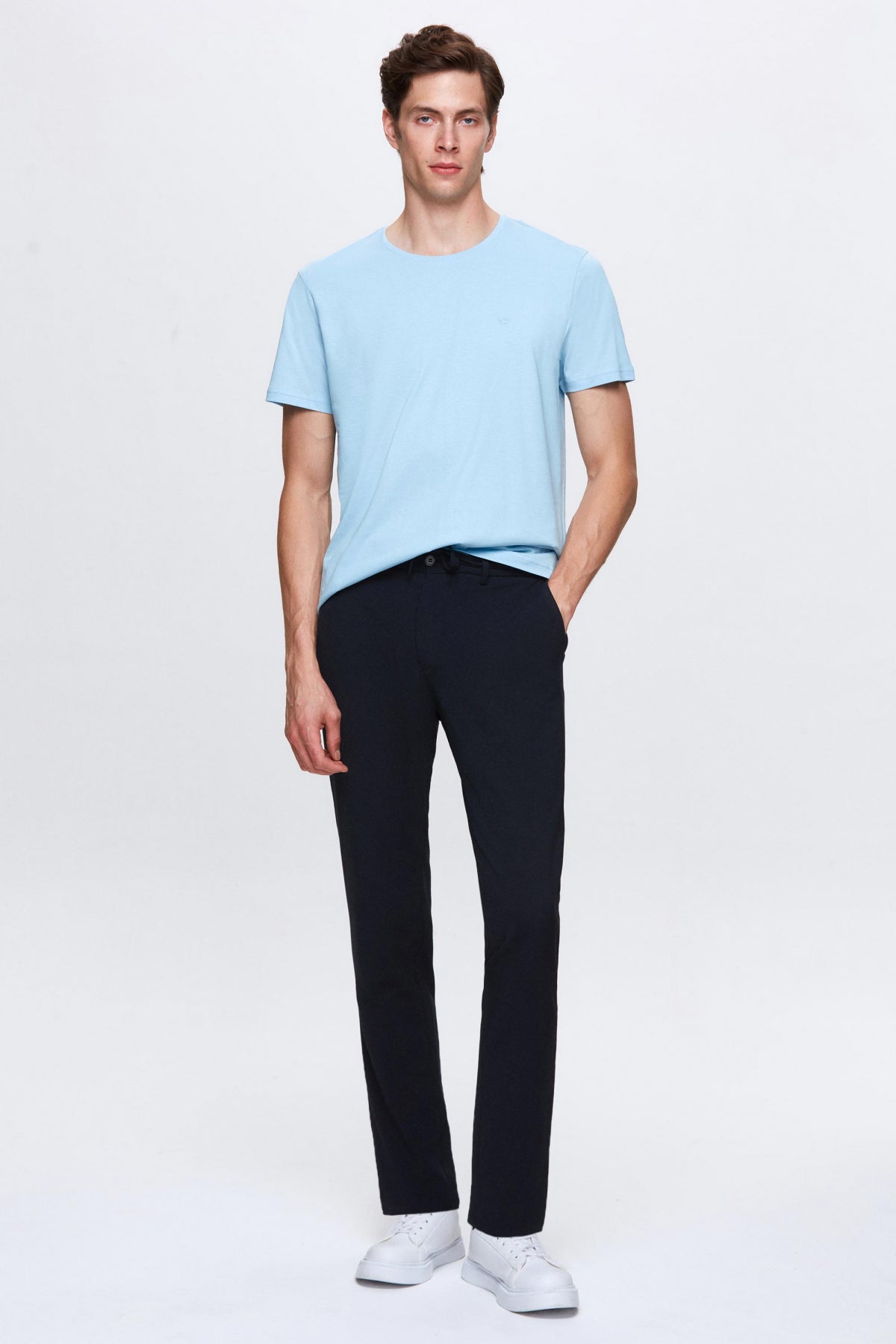 PANTALONI JOGGER SLIM FIT D'S DAMAT - Bleumarin