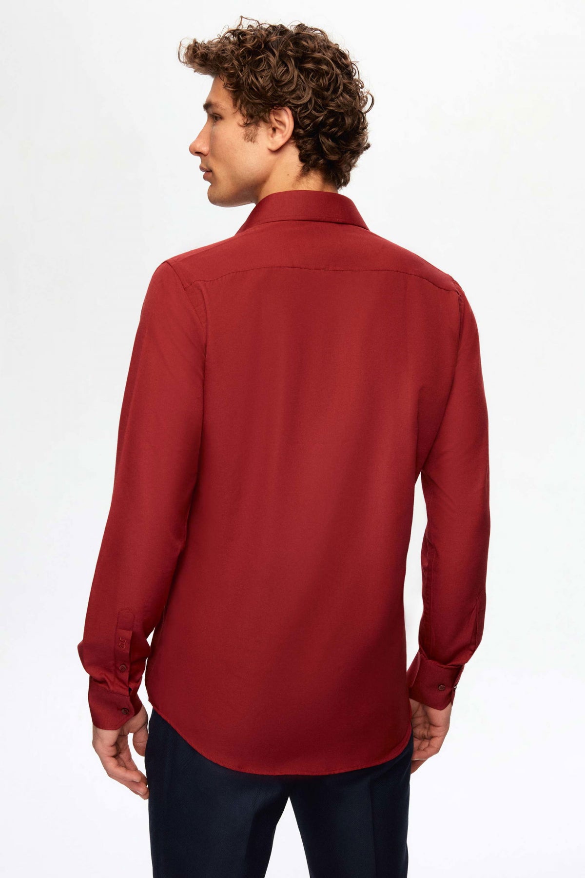 CAMASA SLIM FIT D'S DAMAT - Bordo