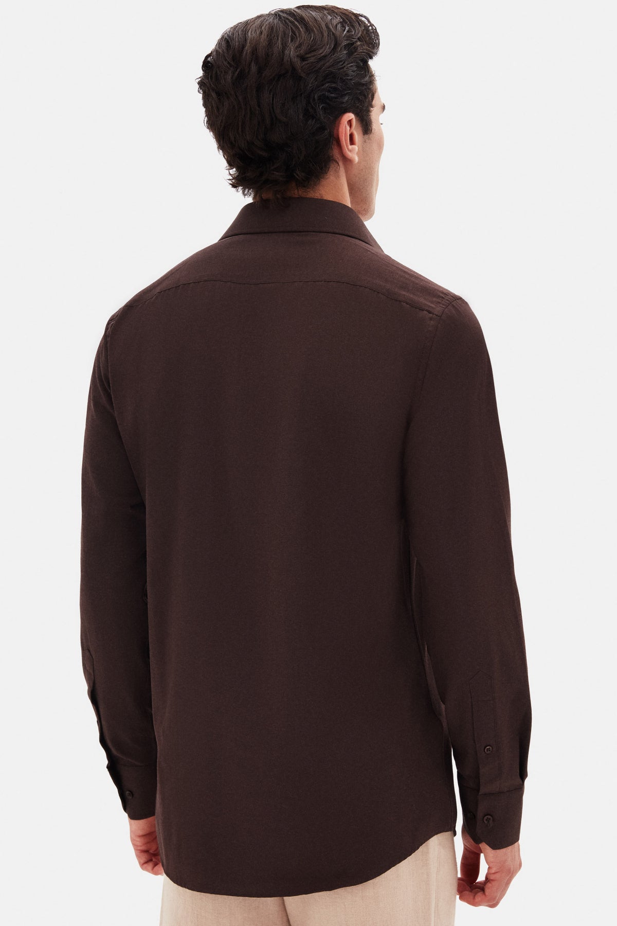 CAMASA SLIM FIT D'S DAMAT - Maro Închis