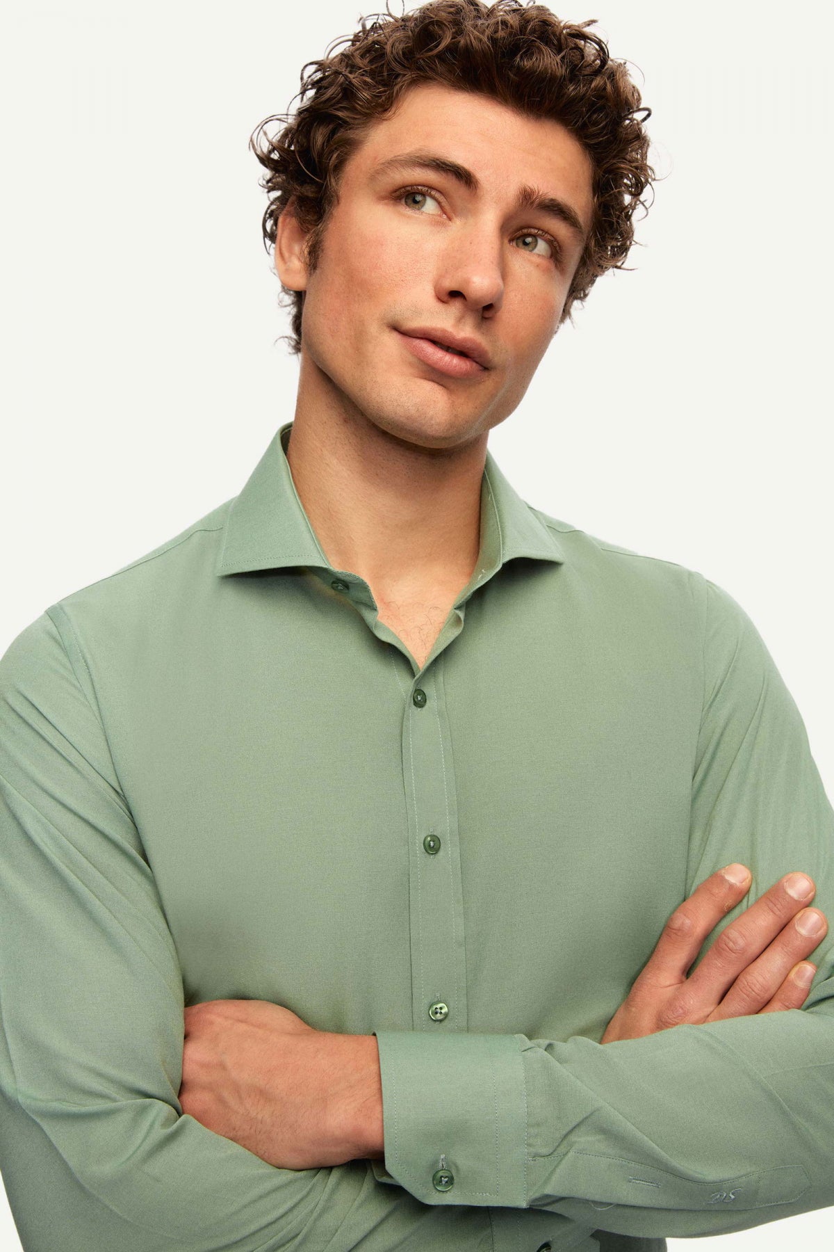 CAMASA SLIM FIT D'S DAMAT - Verde