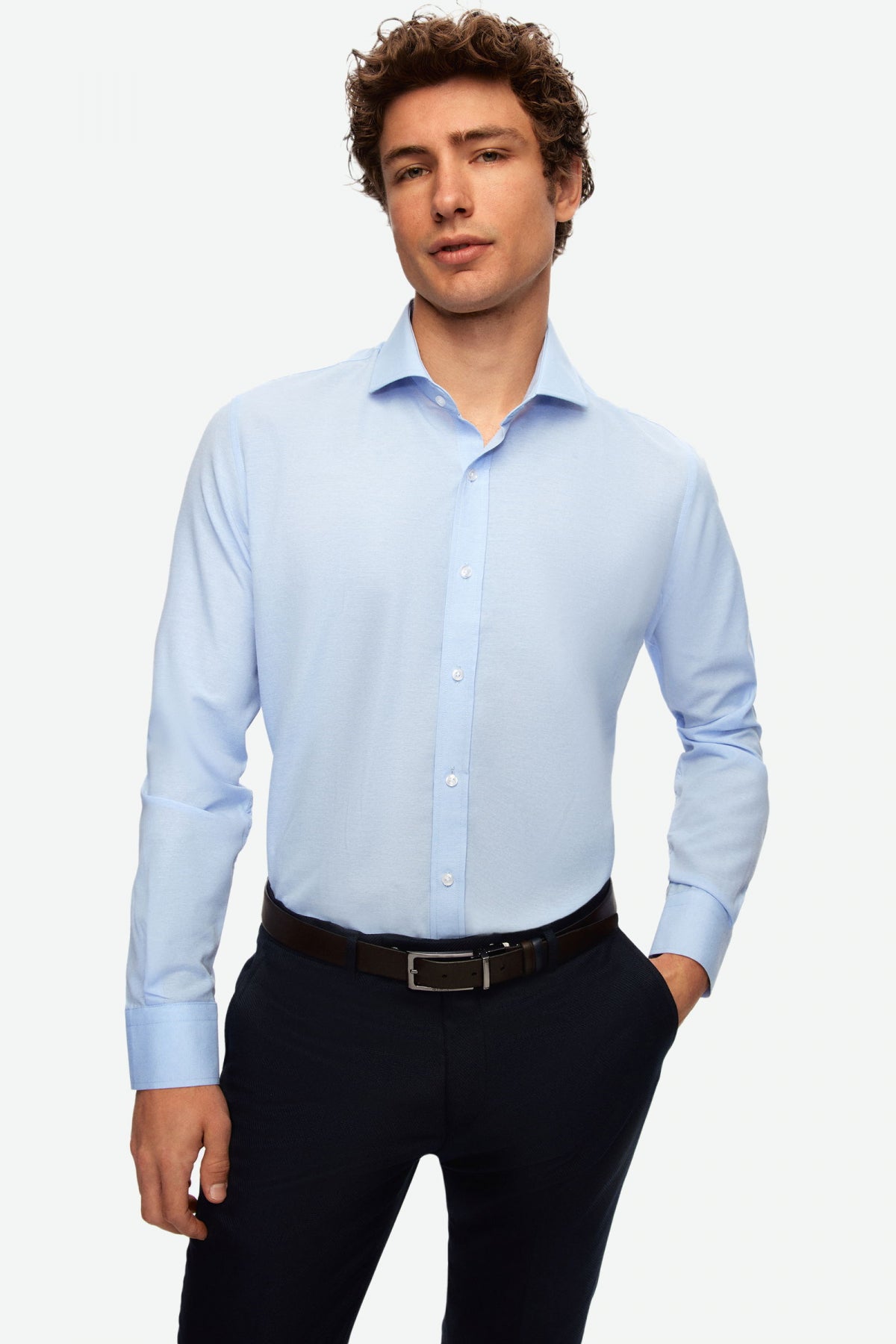 CAMASA SLIM FIT D'S DAMAT - Albastru Deschis