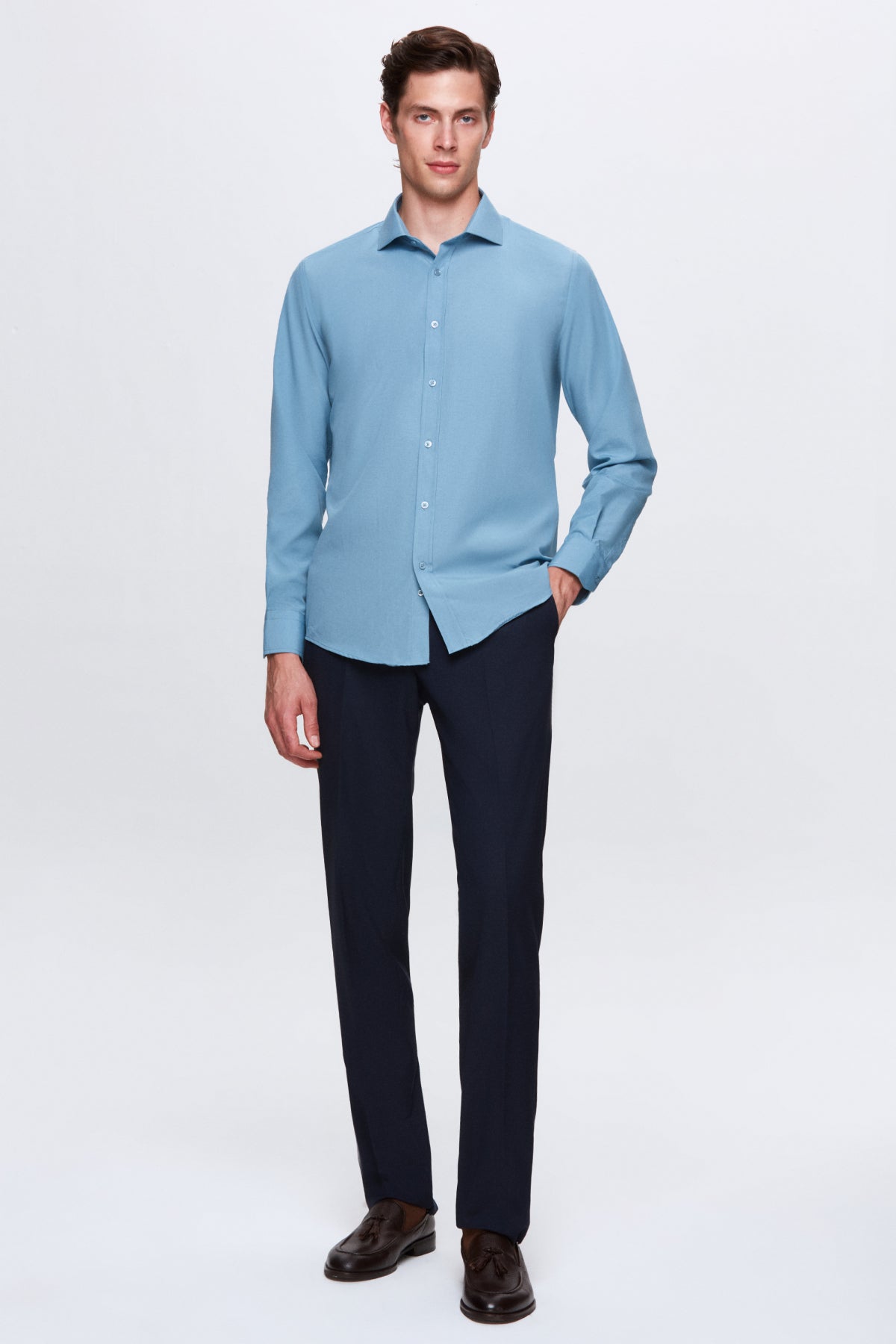 CAMASA SLIM FIT D'S DAMAT - Turcoaz
