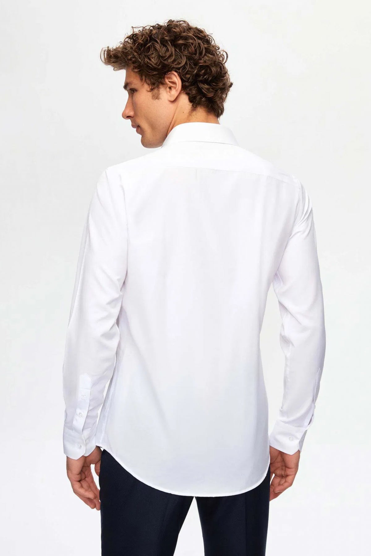 CAMASA SLIM FIT D'S DAMAT - Alb