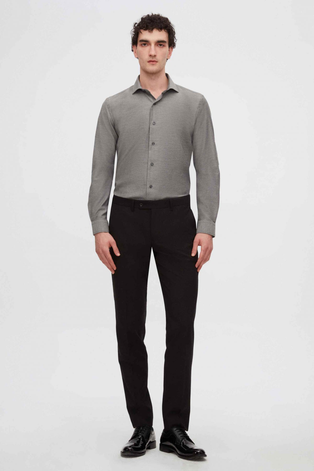 CAMASA SLIM FIT D'S DAMAT - Antracit