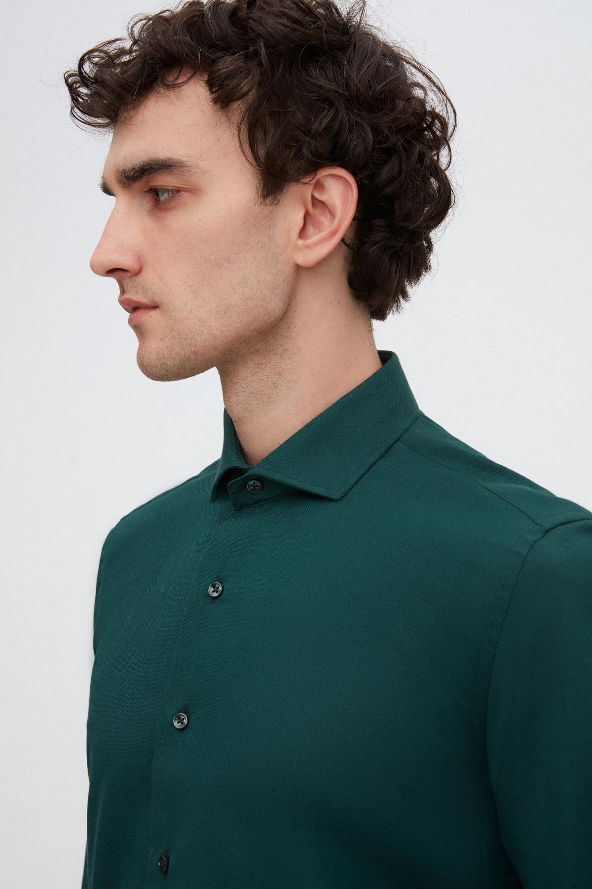CAMASA SLIM FIT D'S DAMAT - Verde Închis
