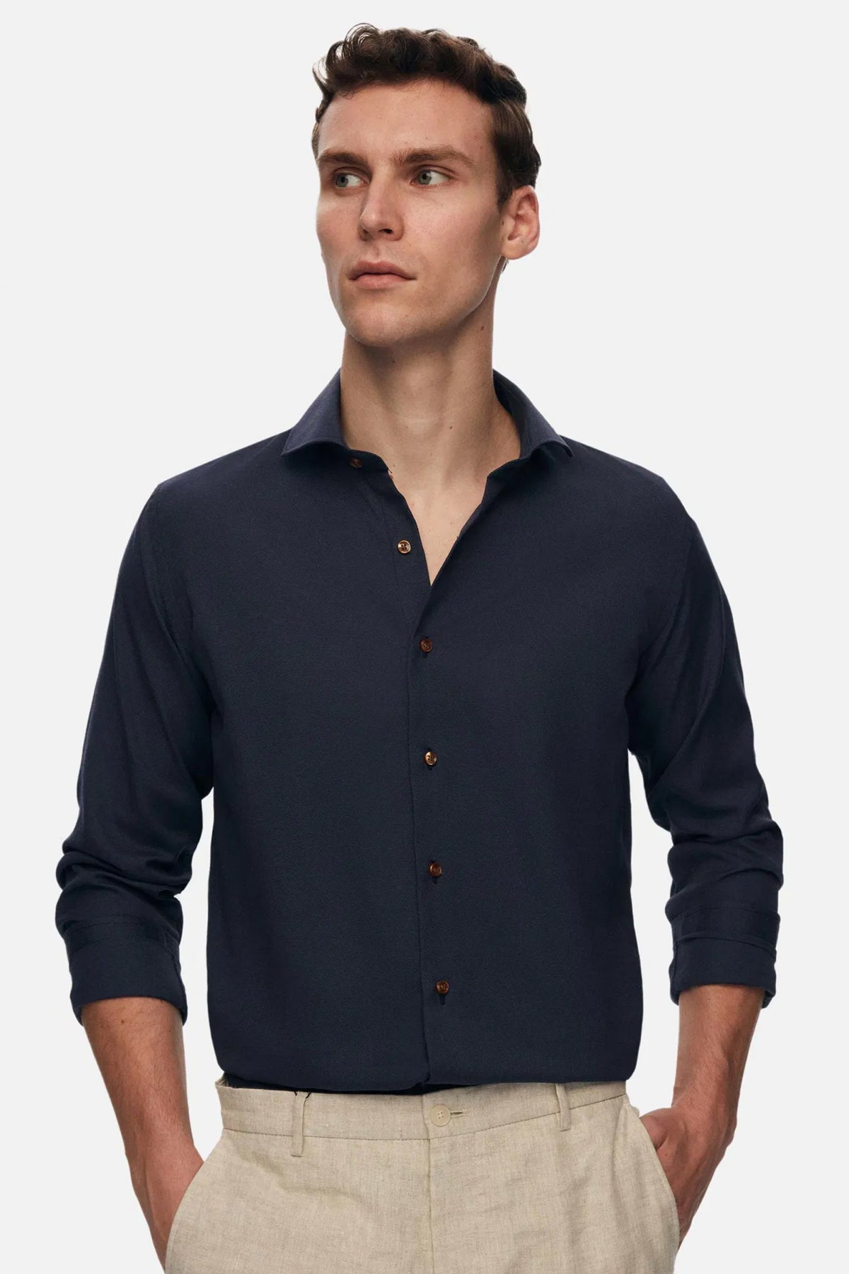 CAMASA SLIM FIT D'S DAMAT - Bleumarin