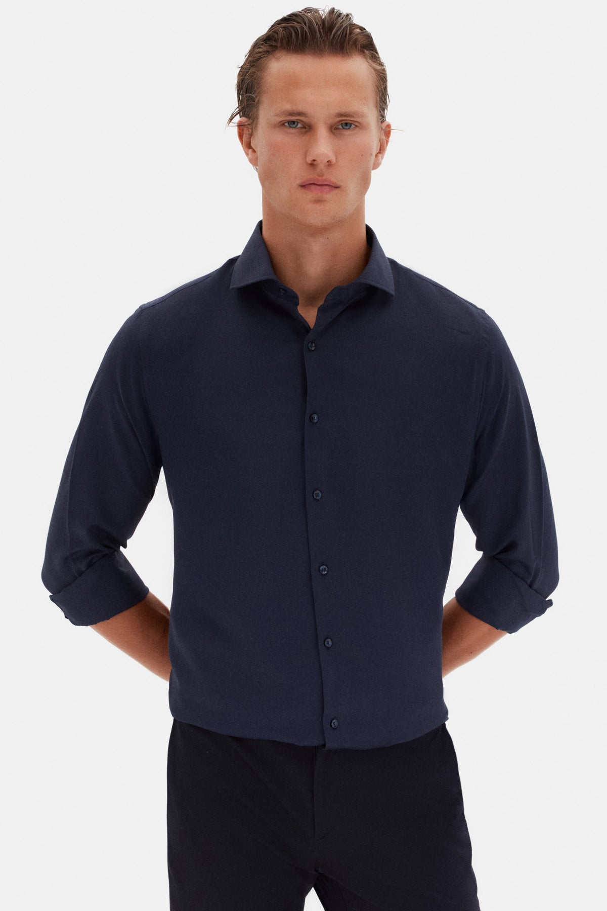 CAMASA SLIM FIT D'S DAMAT - Bleumarin