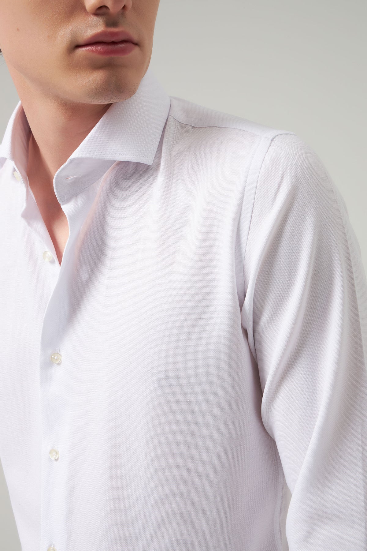 CAMASA SLIM FIT D'S DAMAT - Alb