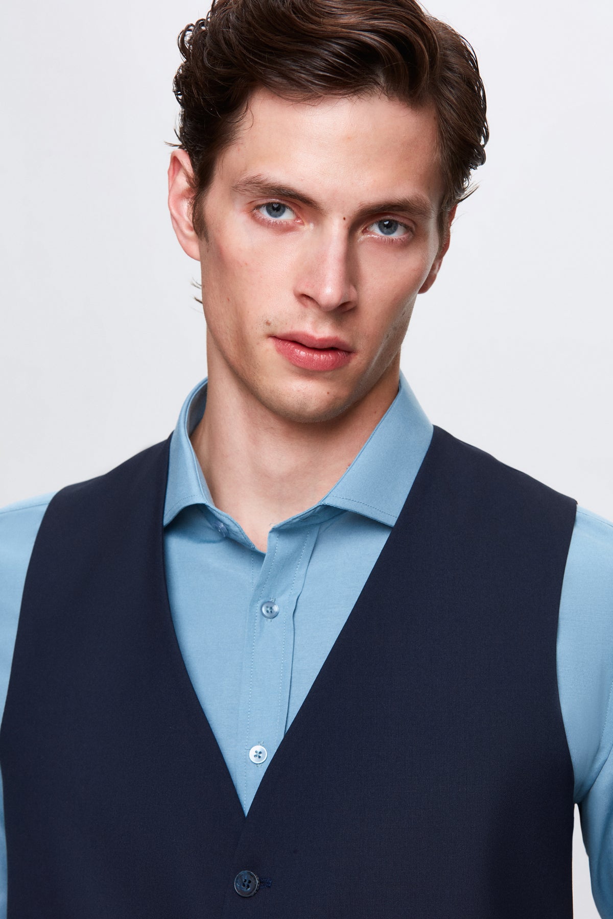 COSTUM CU VESTA SLIM FIT D'S DAMAT - Bleumarin