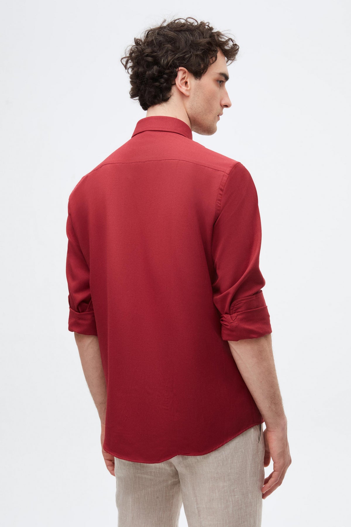 CAMASA SLIM FIT D'S DAMAT - Bordo