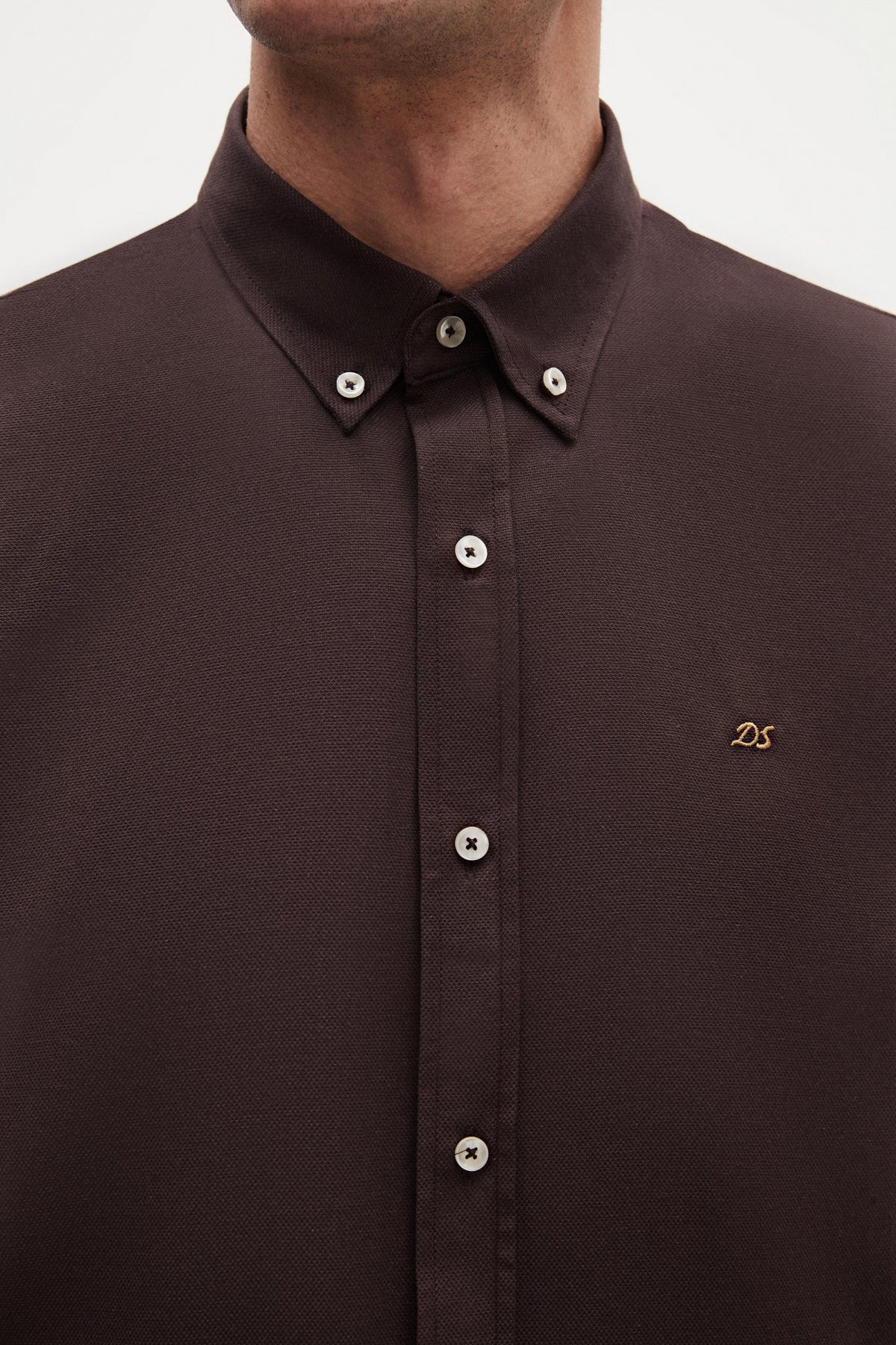 CAMASA SLIM FIT D'S DAMAT - Maro Închis