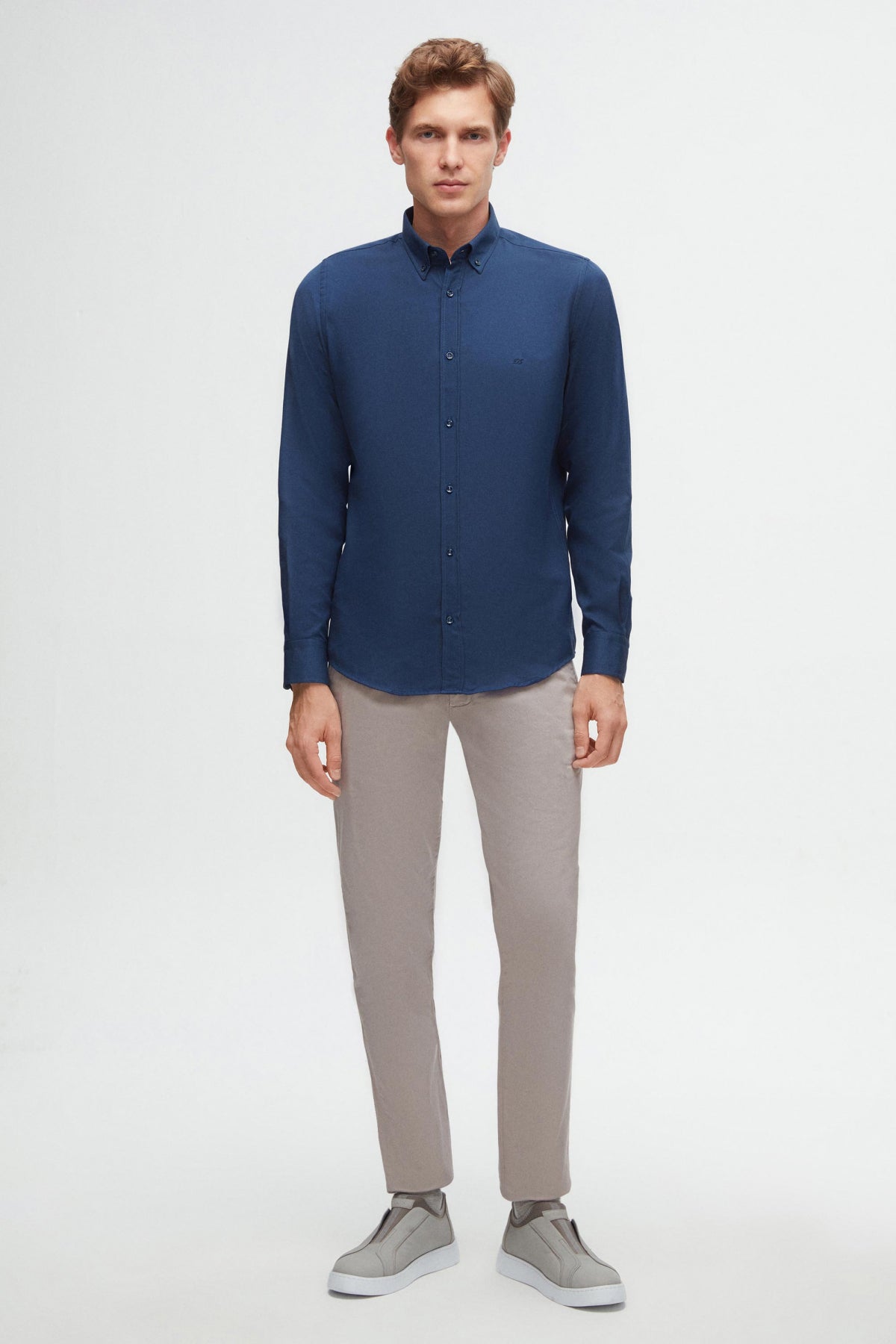 CAMASA SLIM FIT D'S DAMAT - Albastru