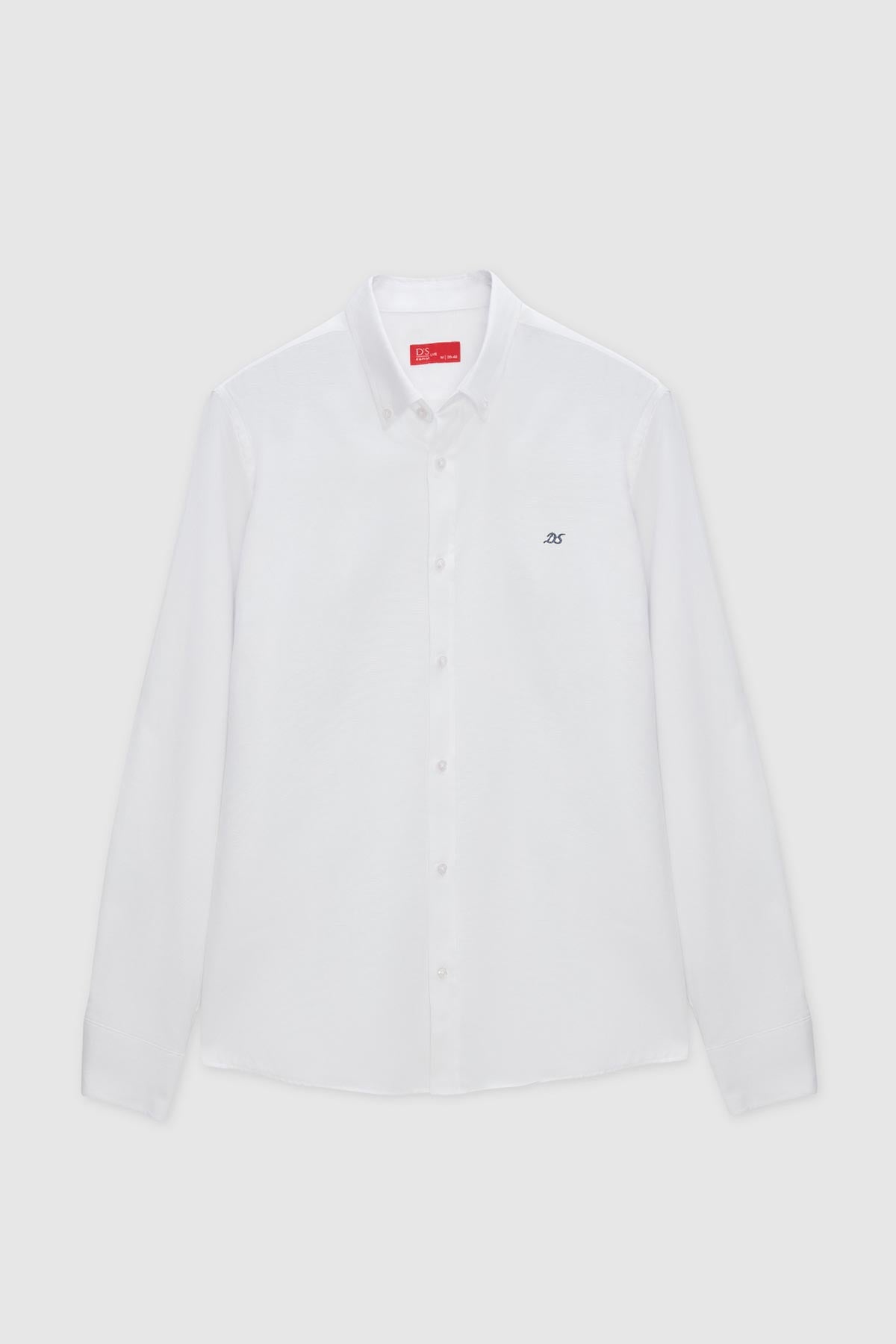 CAMASA SLIM FIT D'S DAMAT - Alb