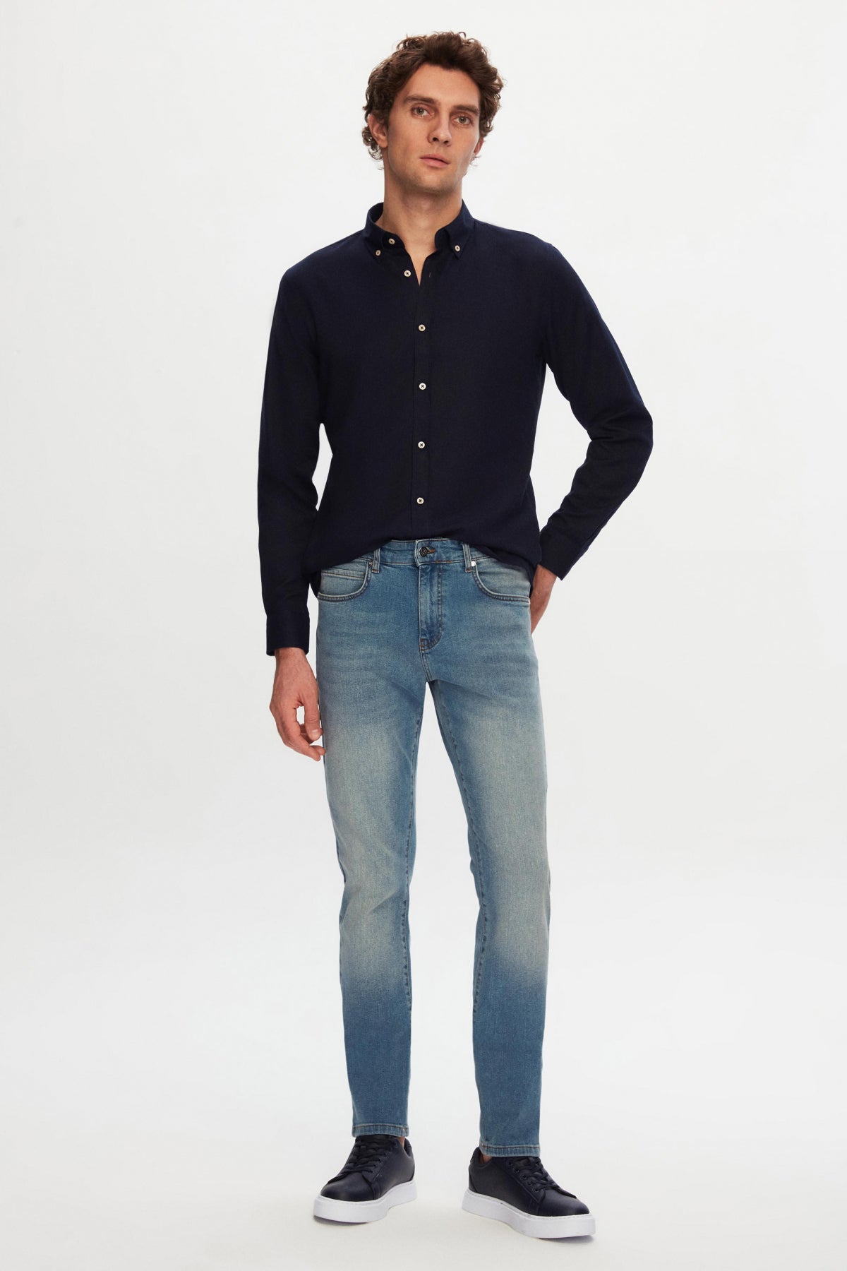 BLUGI SLIM FIT D'S DAMAT - Bleu
