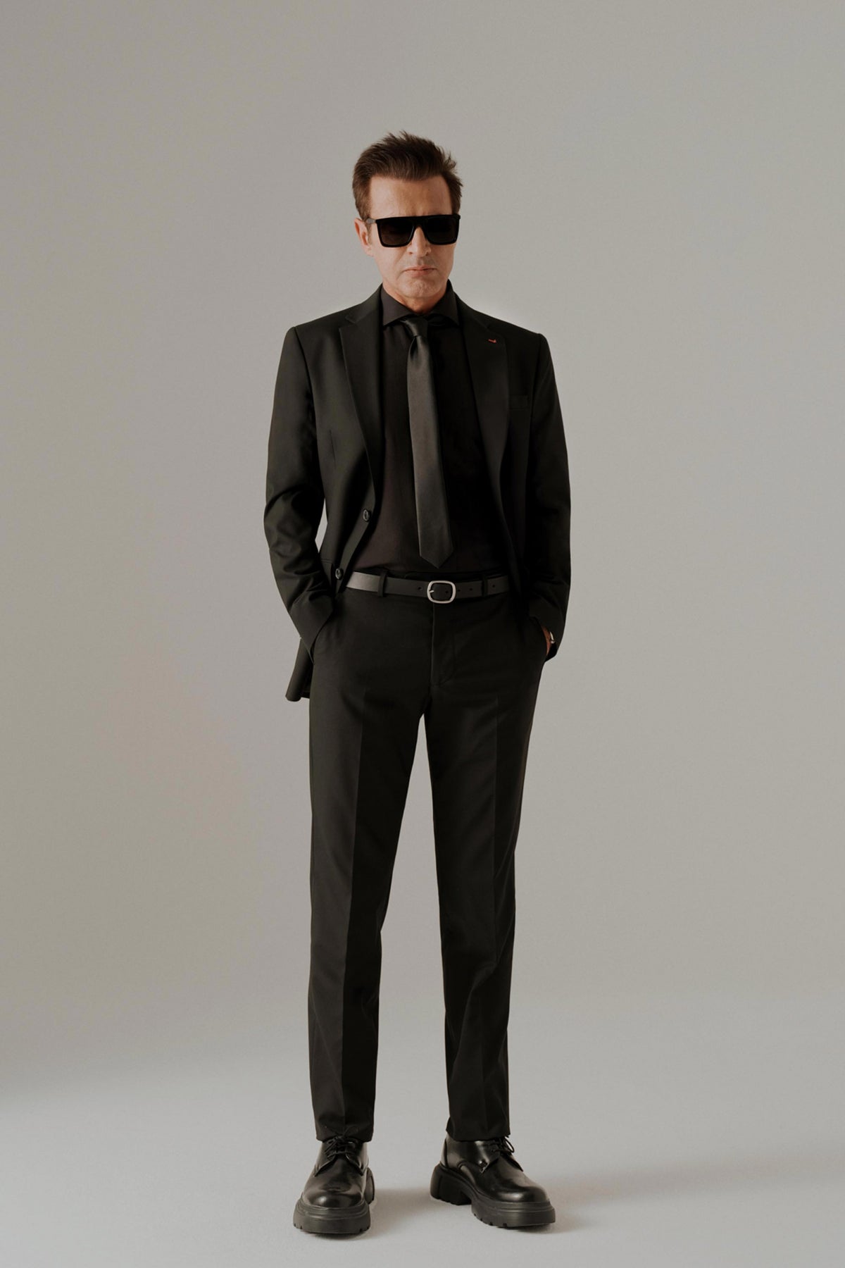 COSTUM SLIM FIT D'S DAMAT - Negru